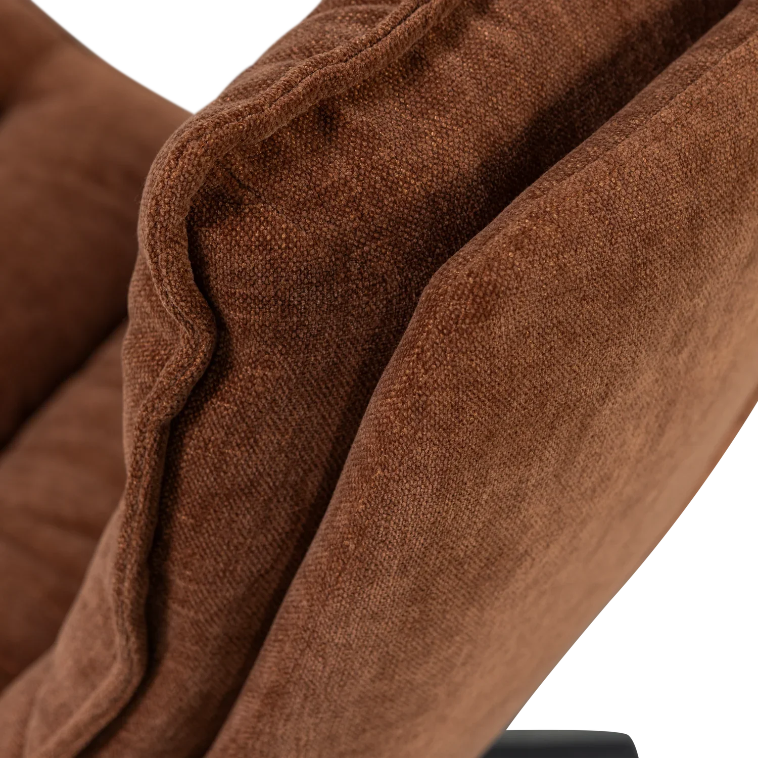 KUBE SWIVEL ARMCHAIR WITH HOCKER BROWN