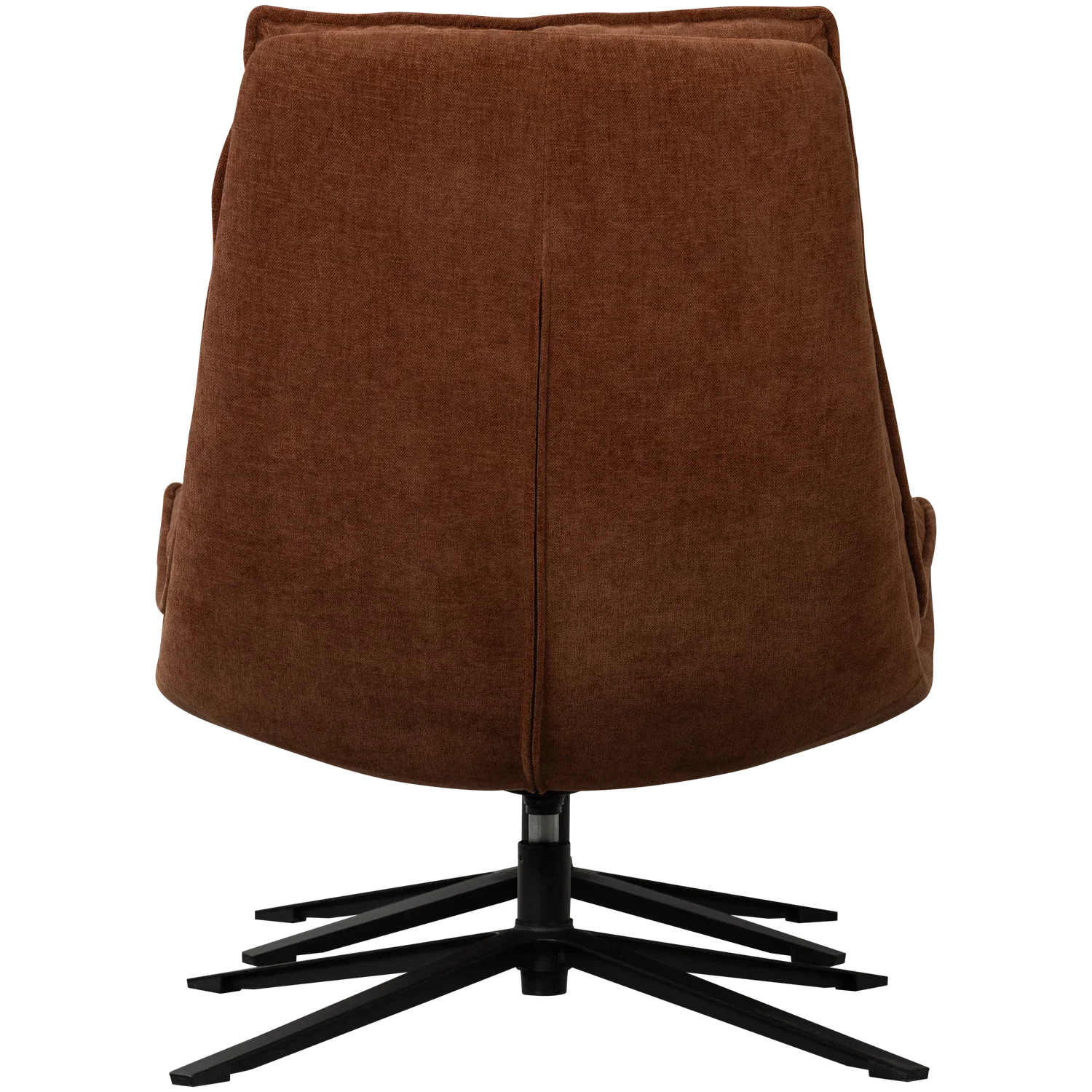 KUBE SWIVEL ARMCHAIR WITH HOCKER BROWN