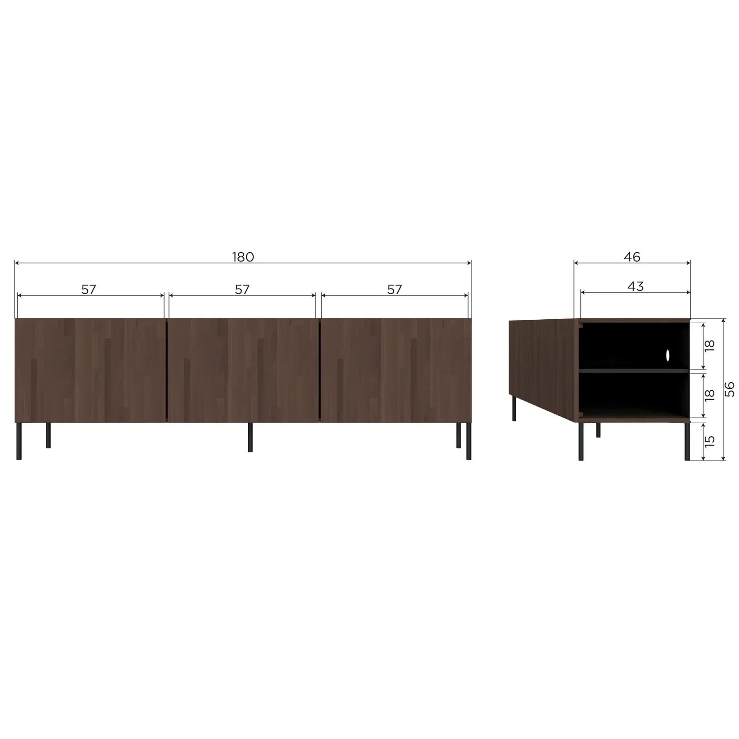 BONO GRAVURE TV UNIT ASH BROWN [fsc]