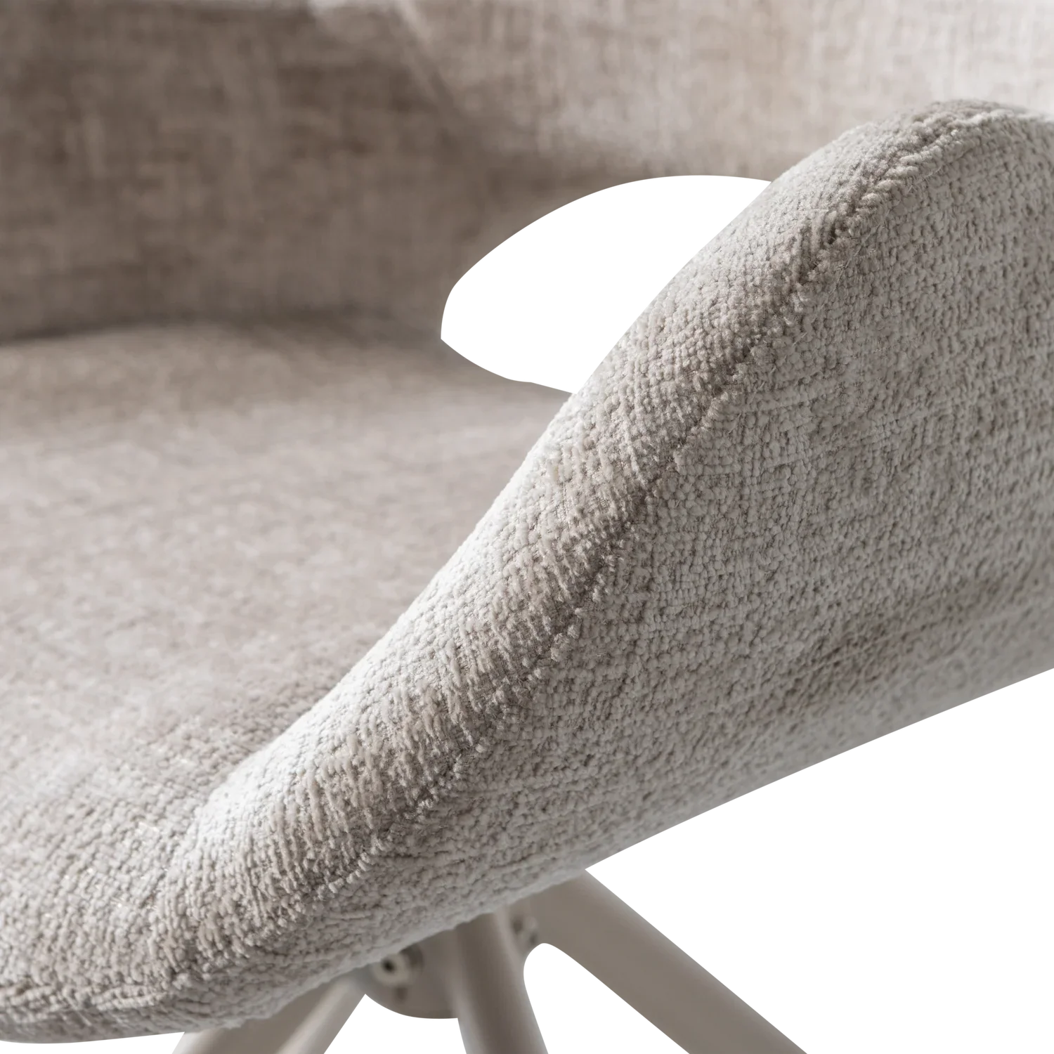 ELIVA DINING CHAIR STRUCTURE VELVET SAND - SET OF 2