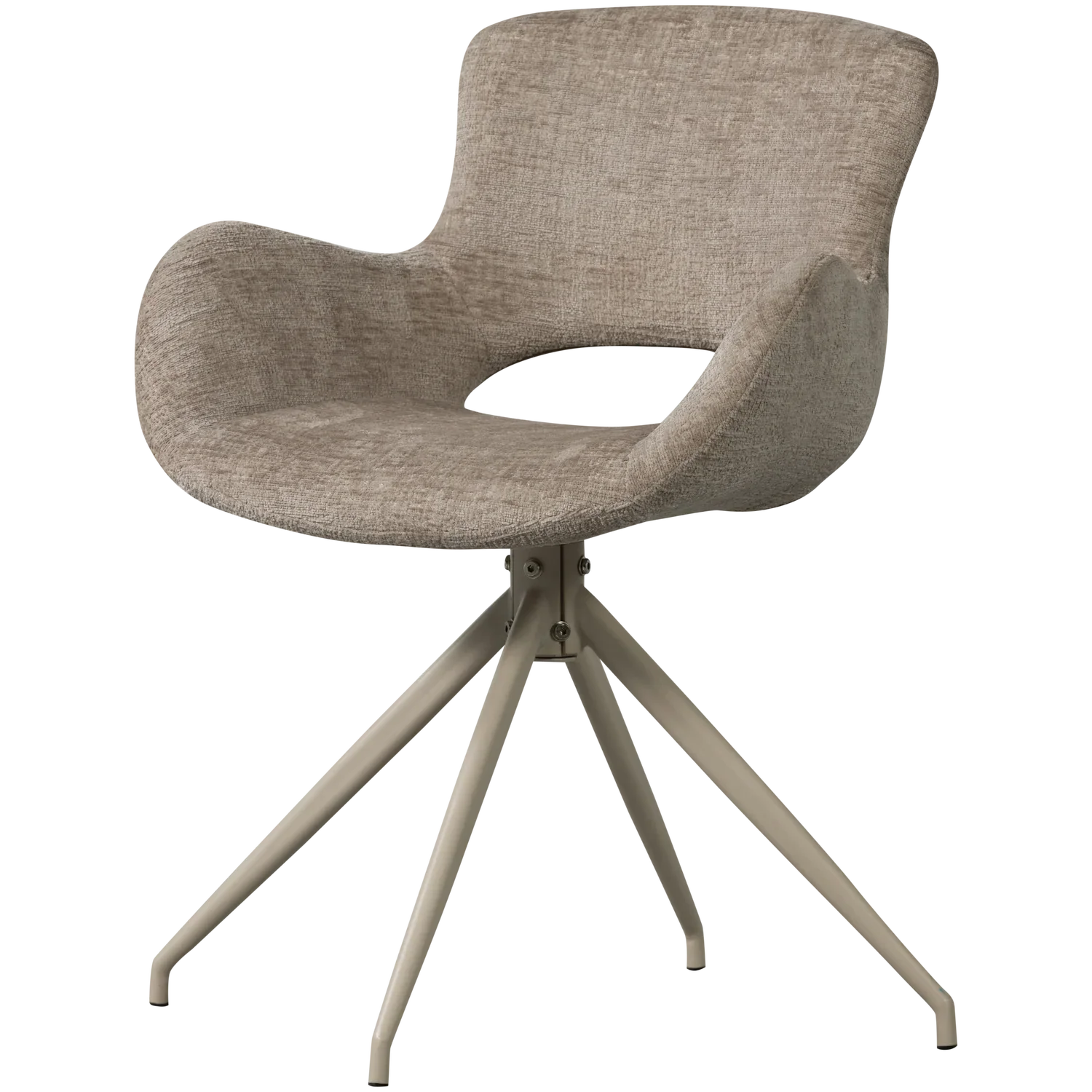 ELIVA DINING CHAIR STRUCTURE VELVET SAND - SET OF 2