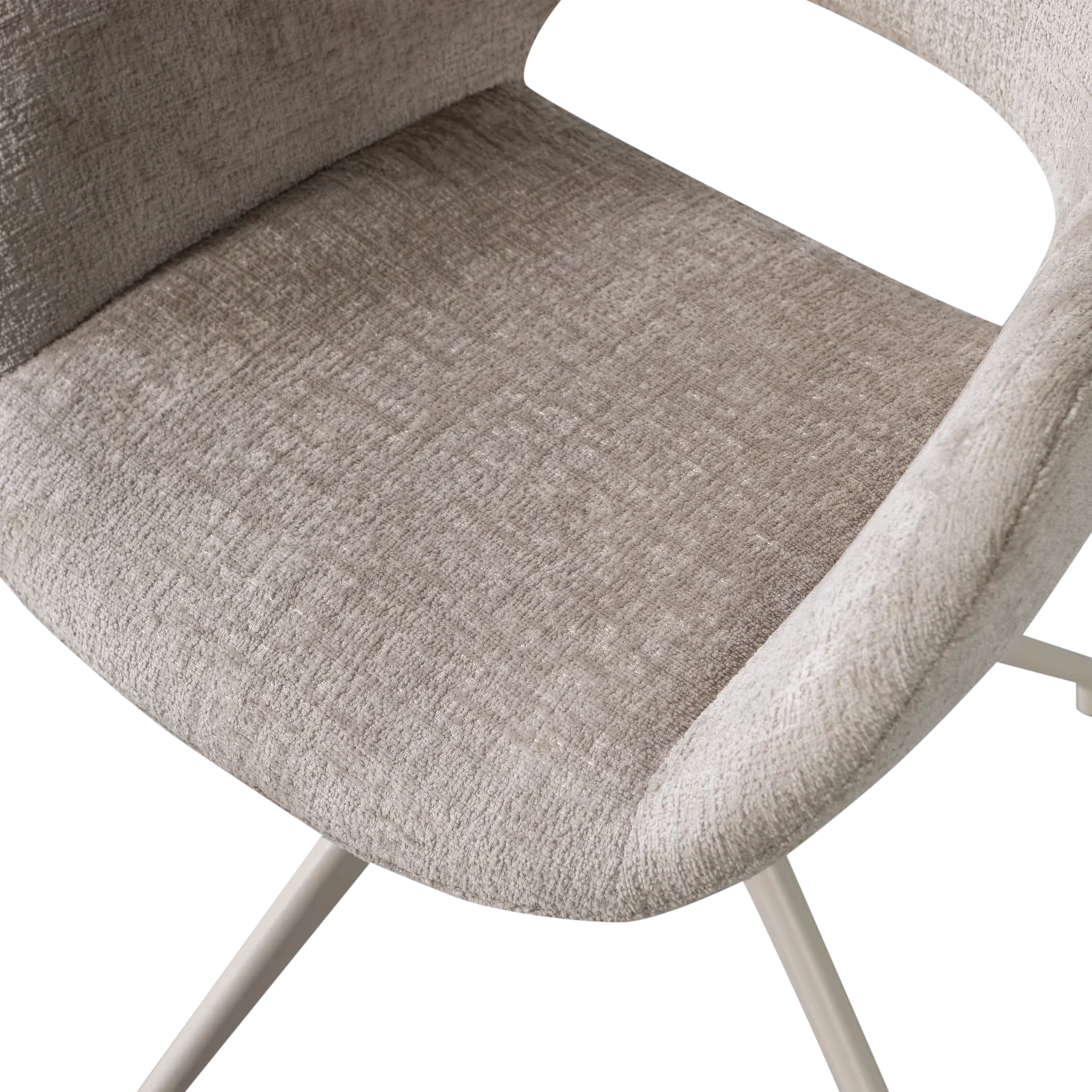 ELIVA DINING CHAIR STRUCTURE VELVET SAND - SET OF 2