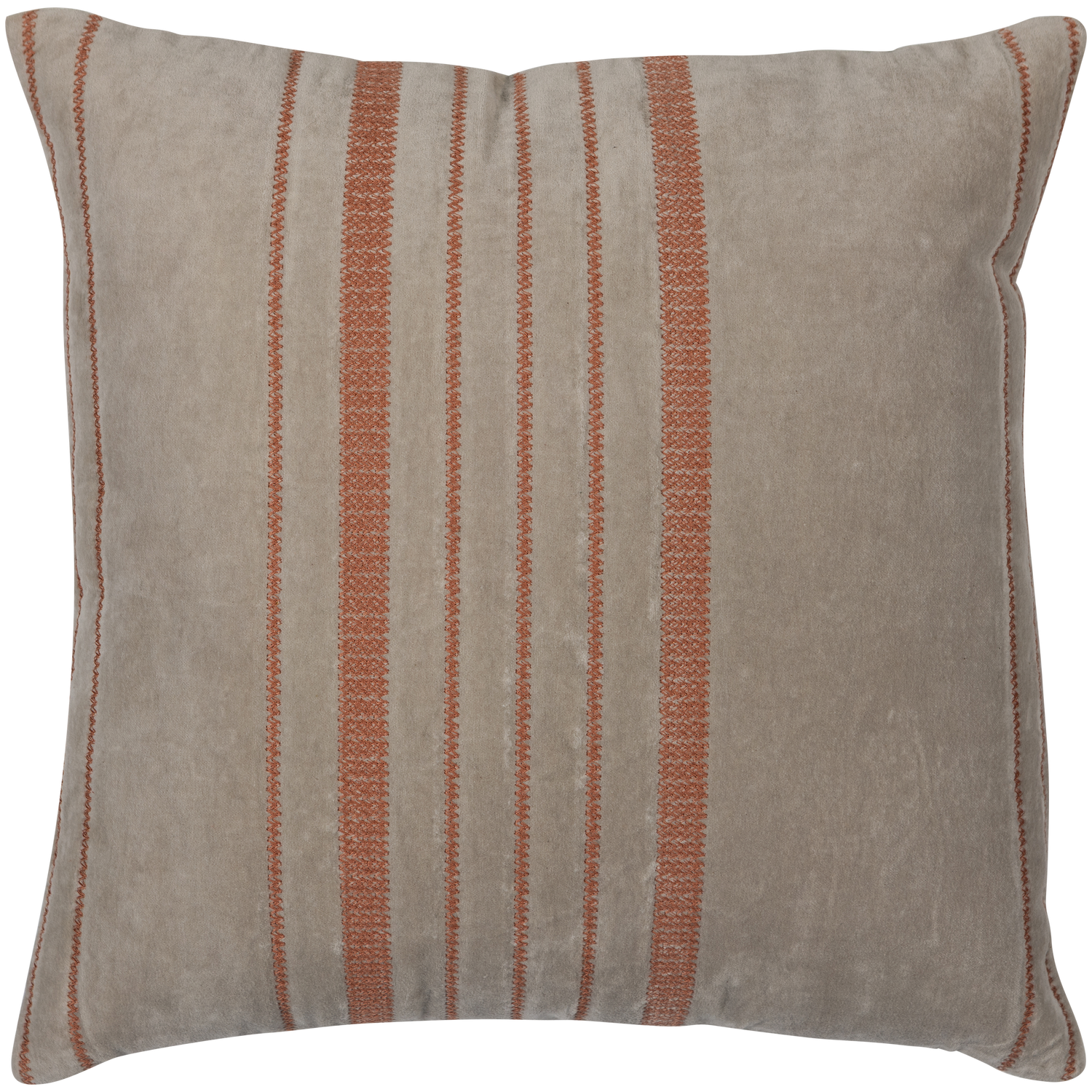 AZIZ CUSHIONS VELVET BROWN/NATURAL - SET OF 3