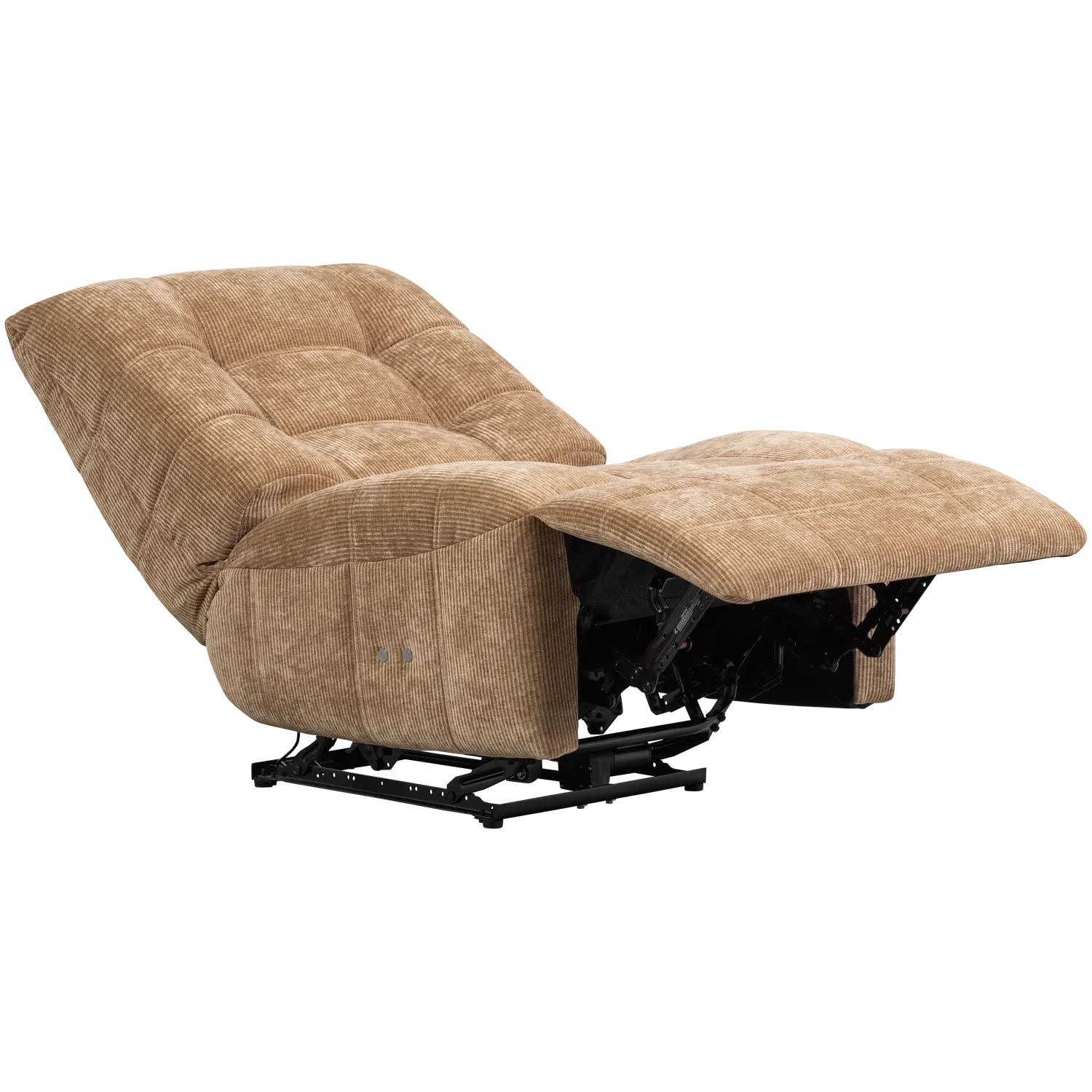 HEIN RECLINER ELECTRIC WOVEN RIB FABRIC LIGHT BROWN