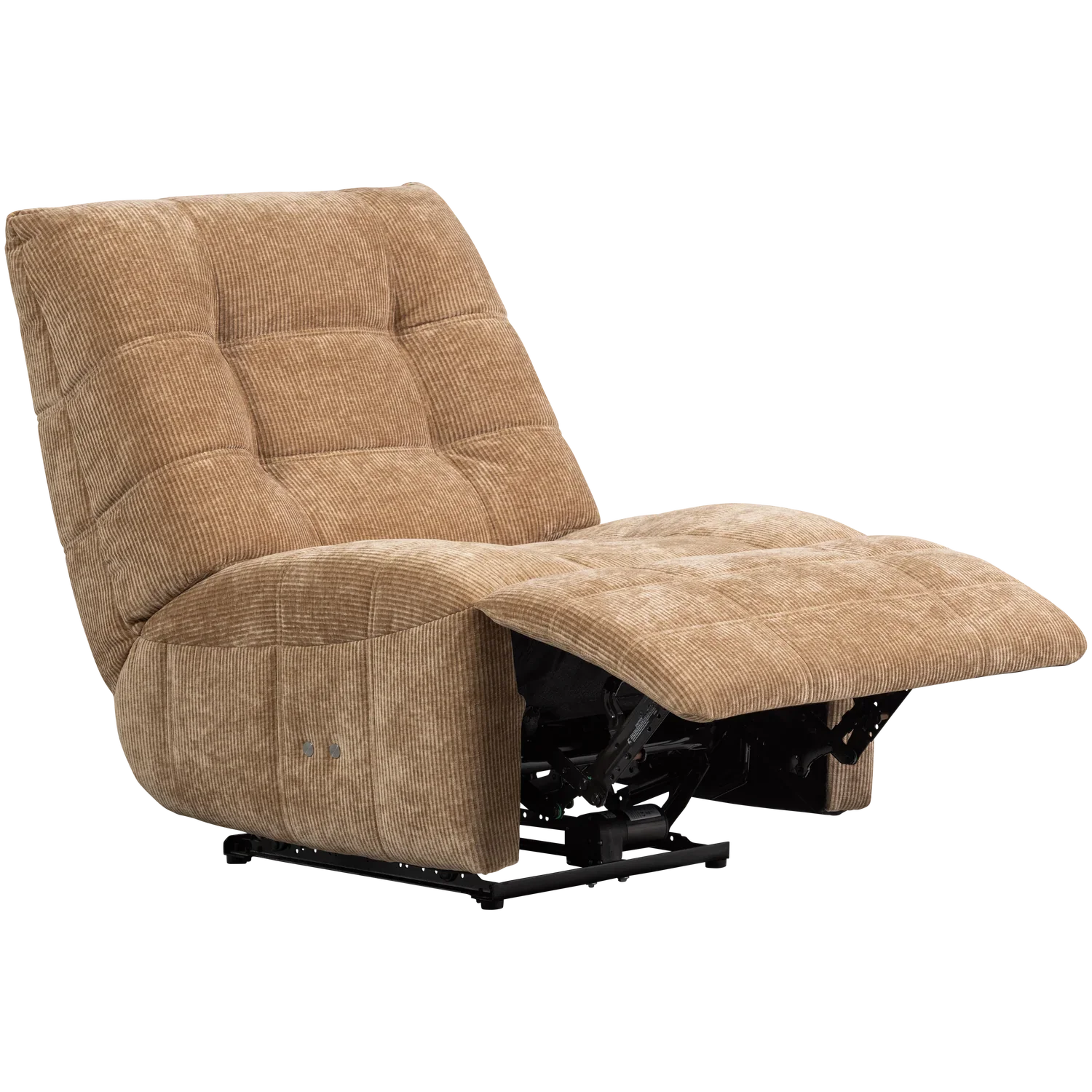HEIN RECLINER ELECTRIC WOVEN RIB FABRIC LIGHT BROWN
