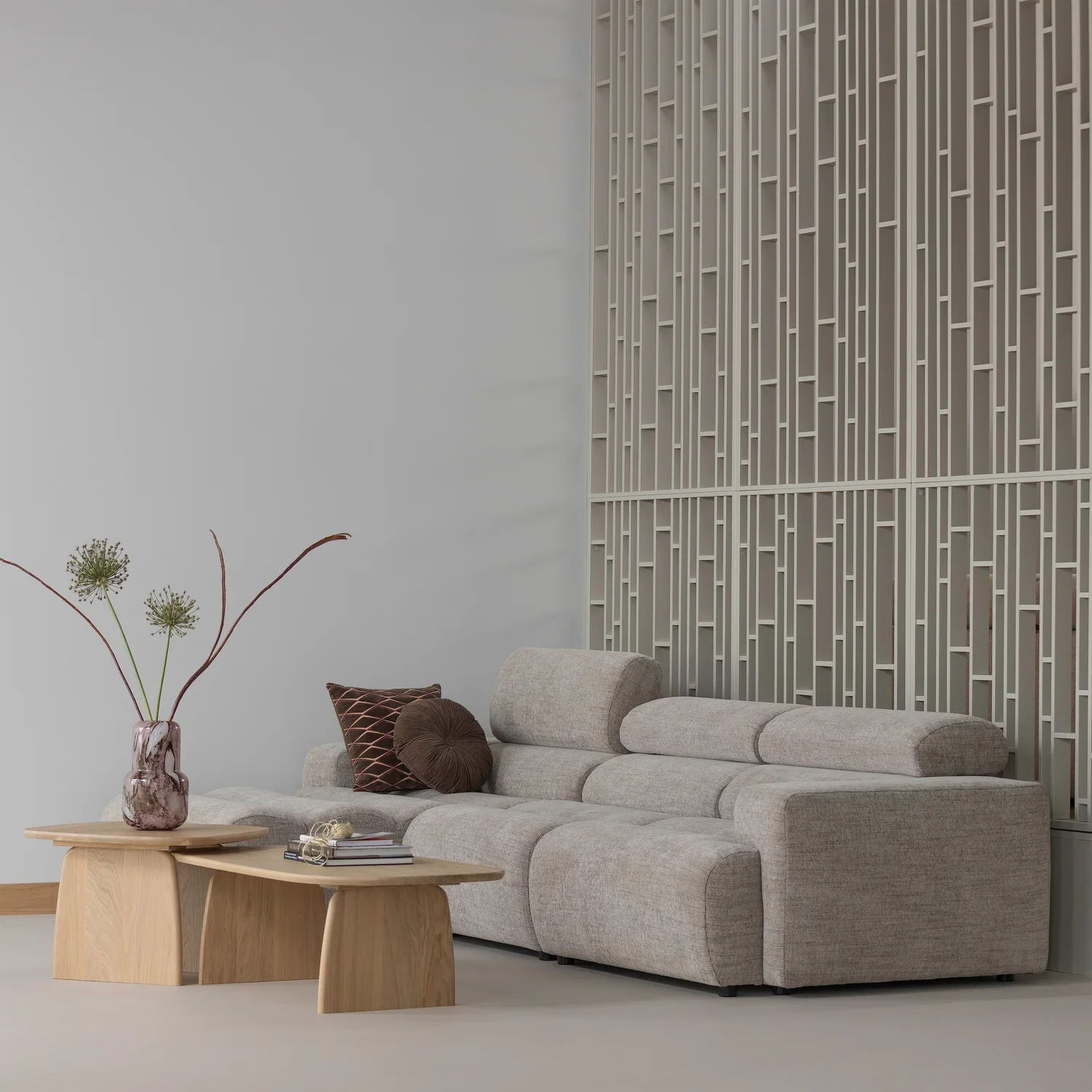 NOVI CHAISE LONGUE ELEMENT LEFT NATURAL MELANGE