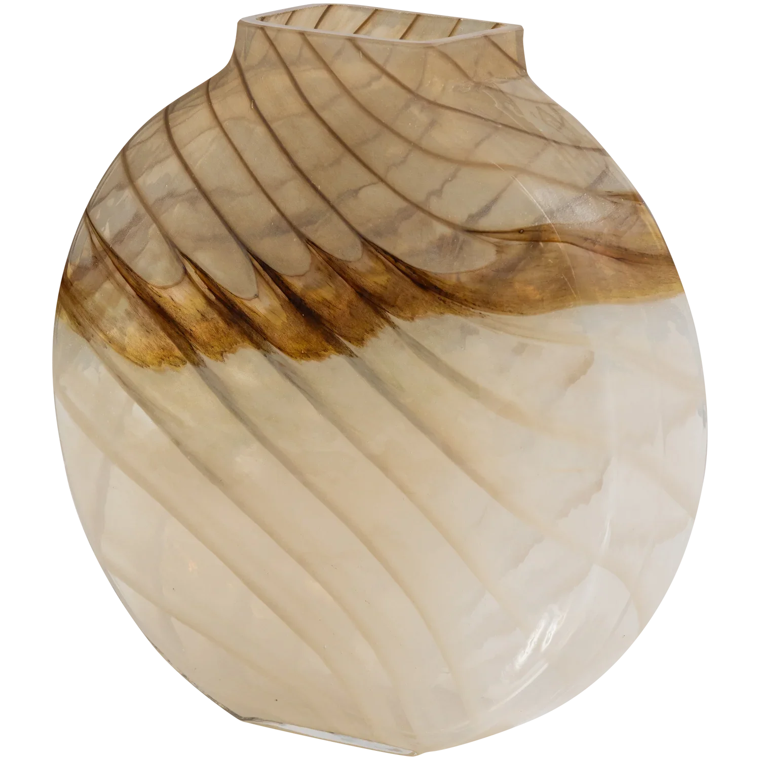 NORBERT HANDSHAPED VASE GLASS BROWN