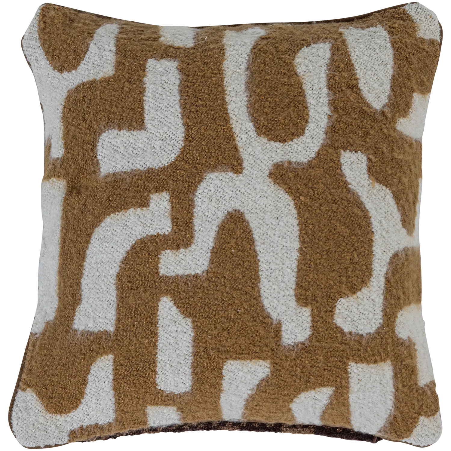 FAYDEN CUSHIONS CHENILLE BROWN/NATURAL - SET OF 3
