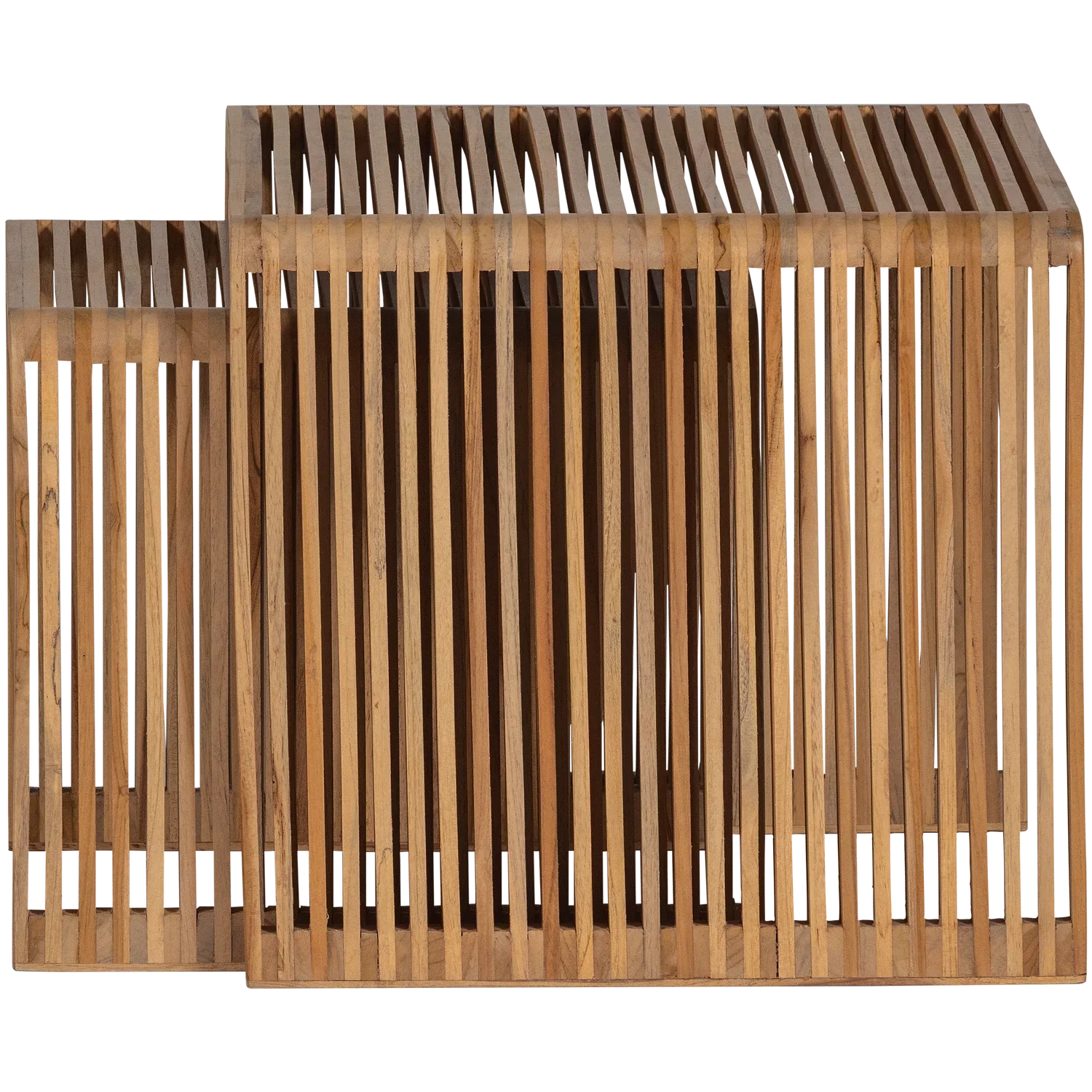 JASMIJN SIDETABLES RECYCLED TEAK NATURAL - SET OF 2