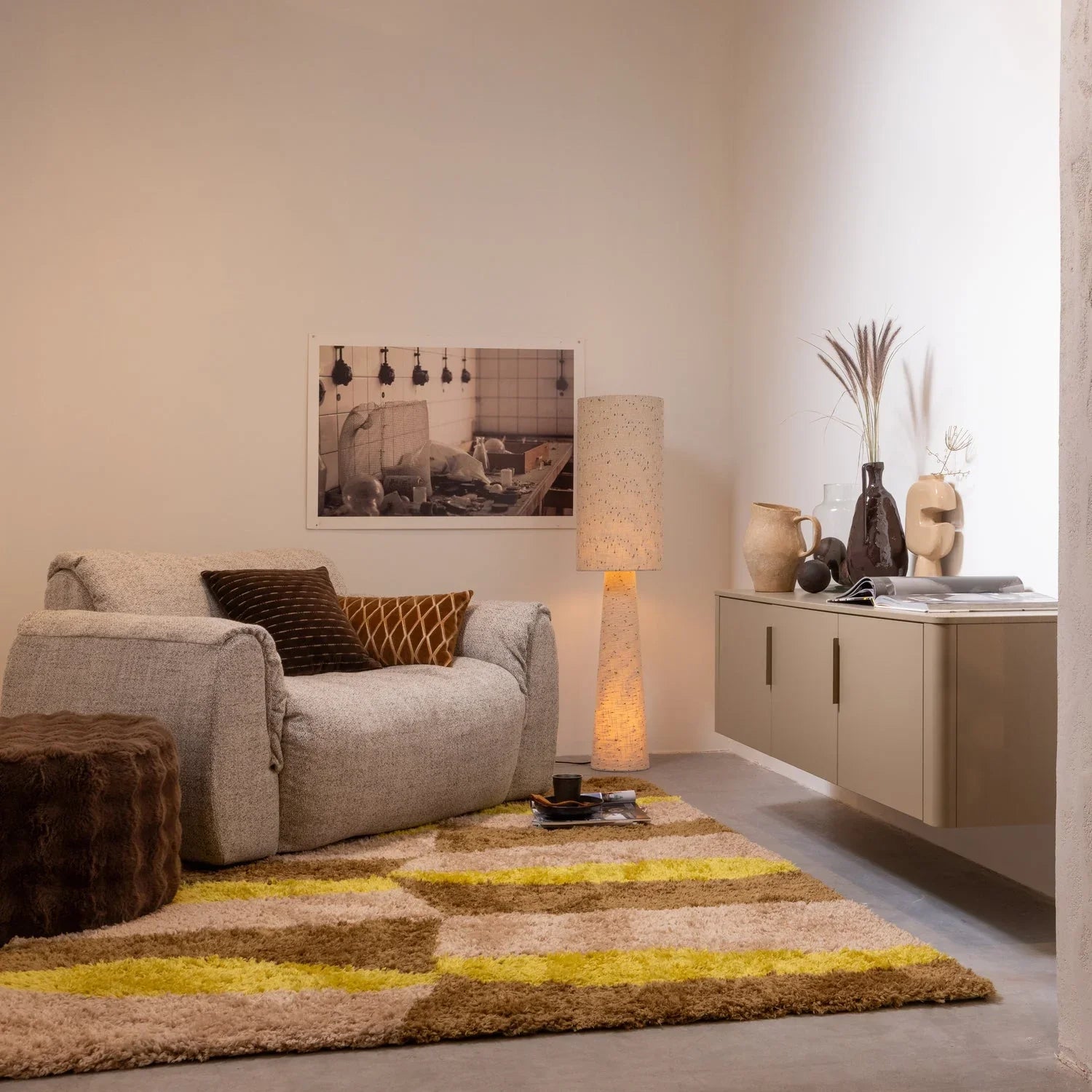 GUNNAR TV UNIT 154CM PINE MUD [fsc]