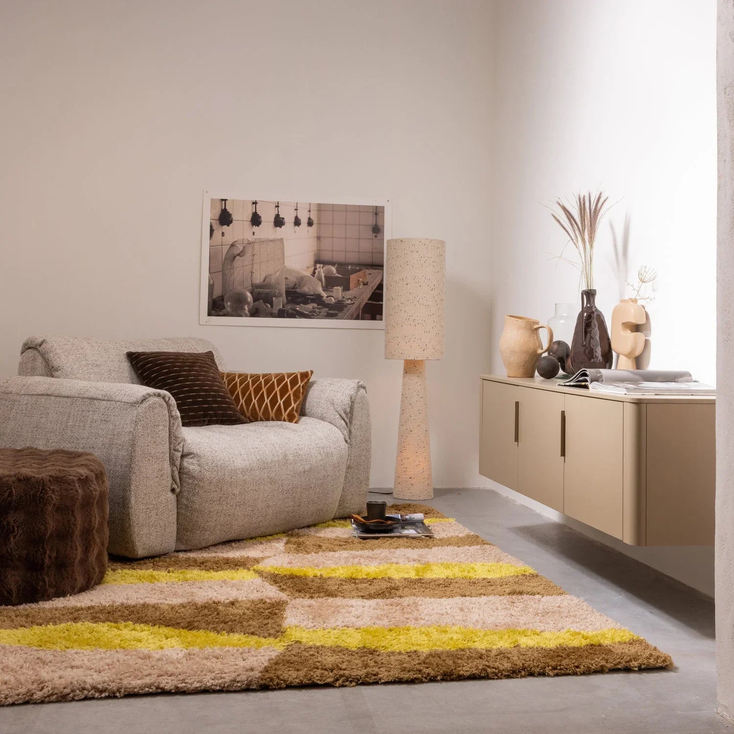 GUNNAR TV UNIT 154CM PINE MUD [fsc]