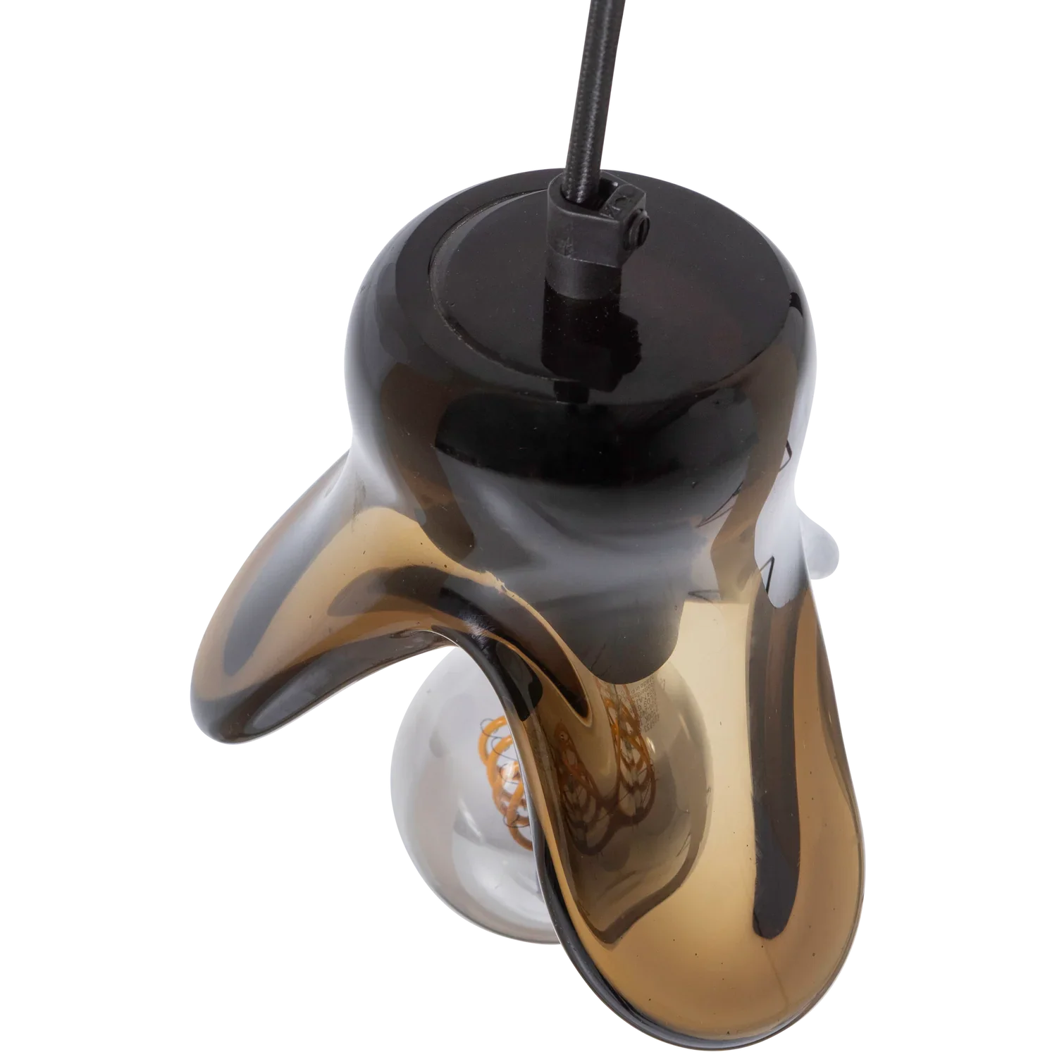 ELLE HANGING LAMP SMALL GLASS BROWN