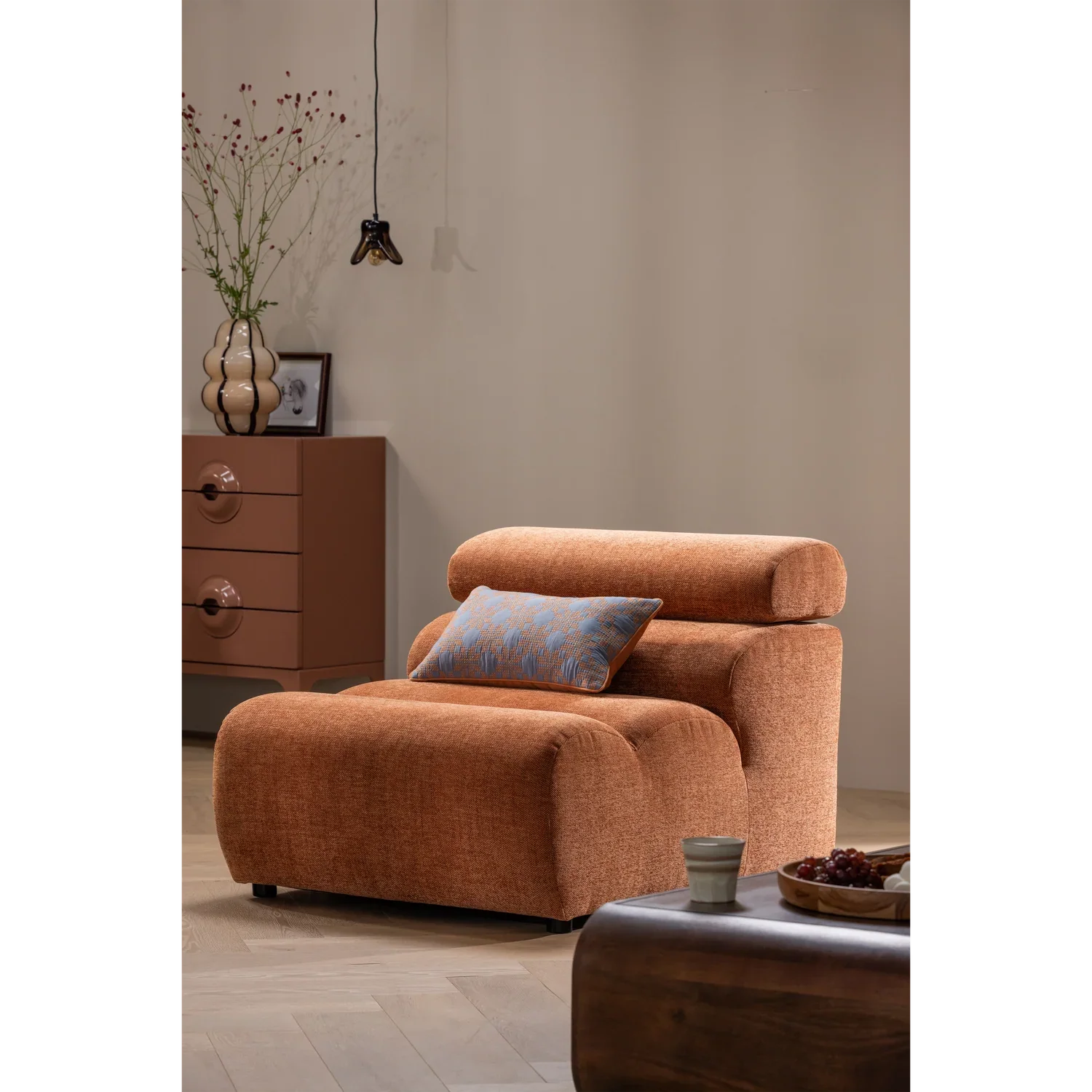 ELLE HANGING LAMP SMALL GLASS BROWN