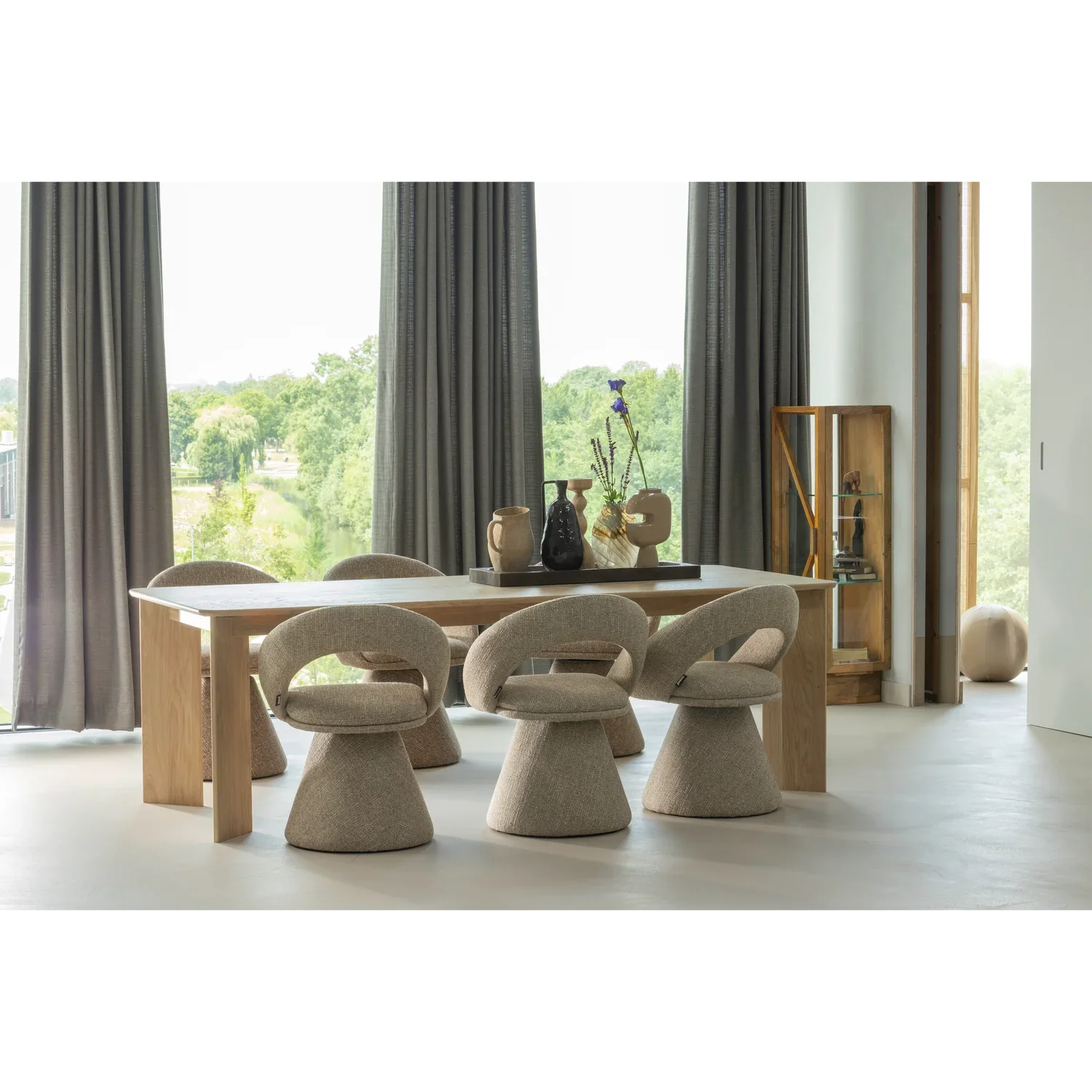 WINTER SWIVEL DINING CHAIR NATURAL MELANGE