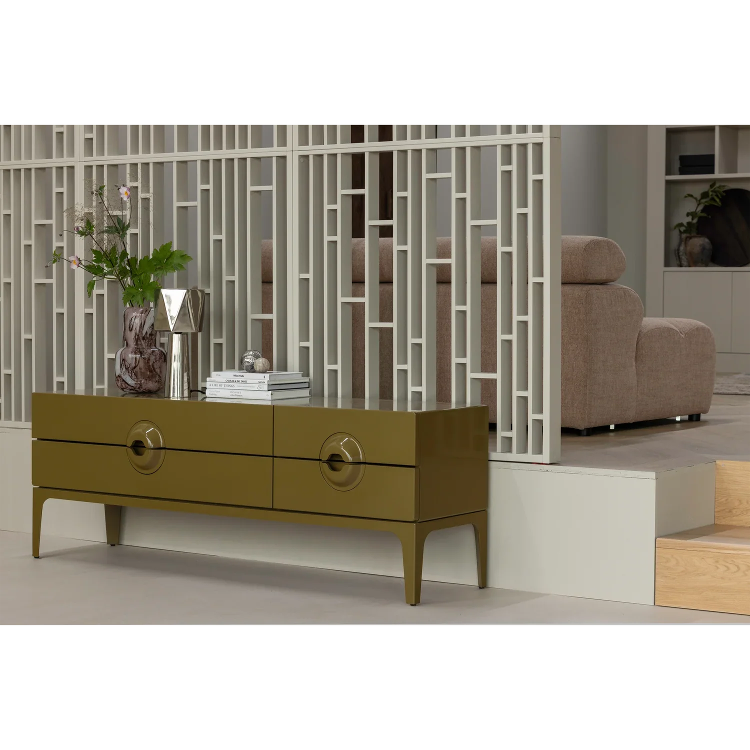 MERGE TV UNIT EUCALYPTUS WOOD HONEY YELLOW