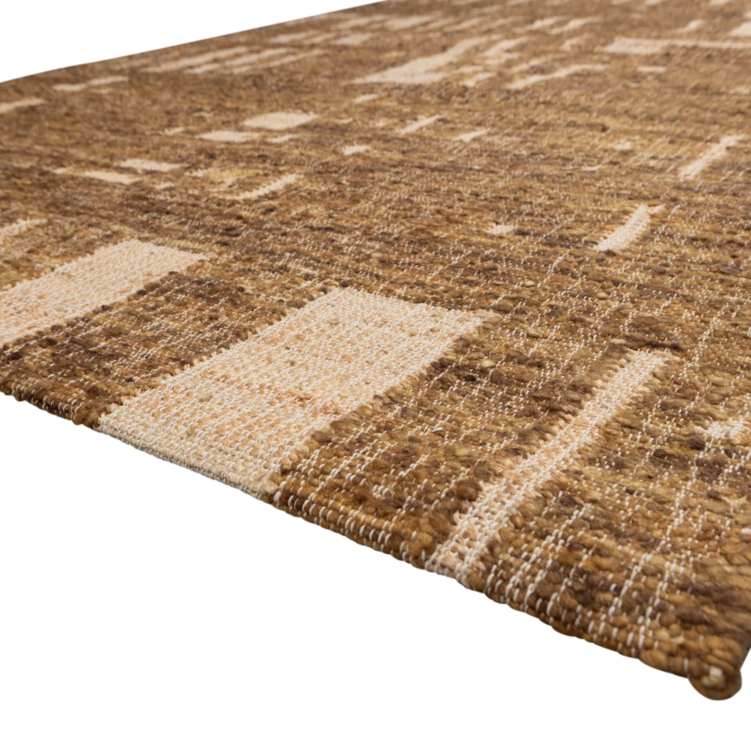 IAN HANDWOVEN RUG WOOL/COTTON BROWN 170x240CM