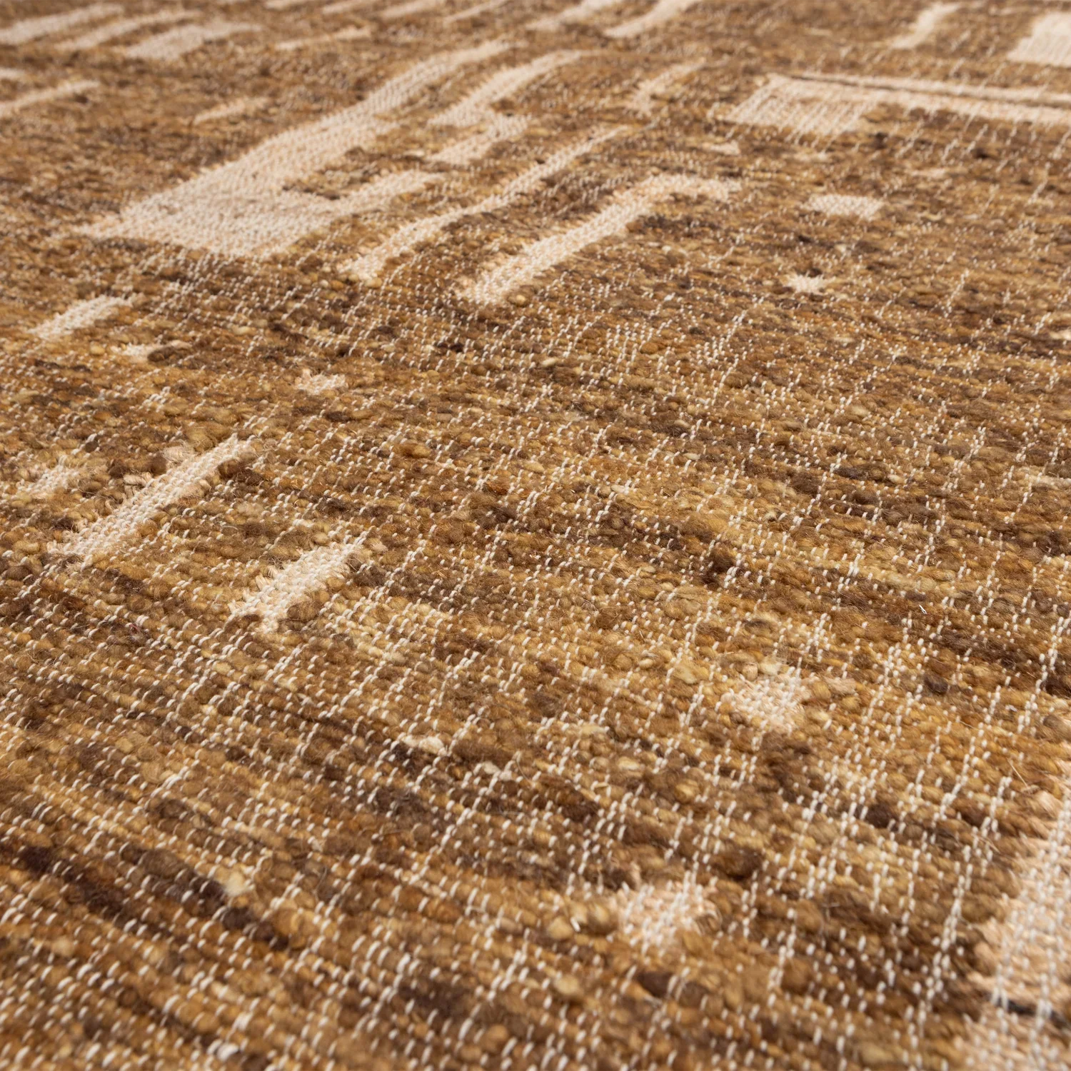 IAN HANDWOVEN RUG WOOL/COTTON BROWN 170x240CM