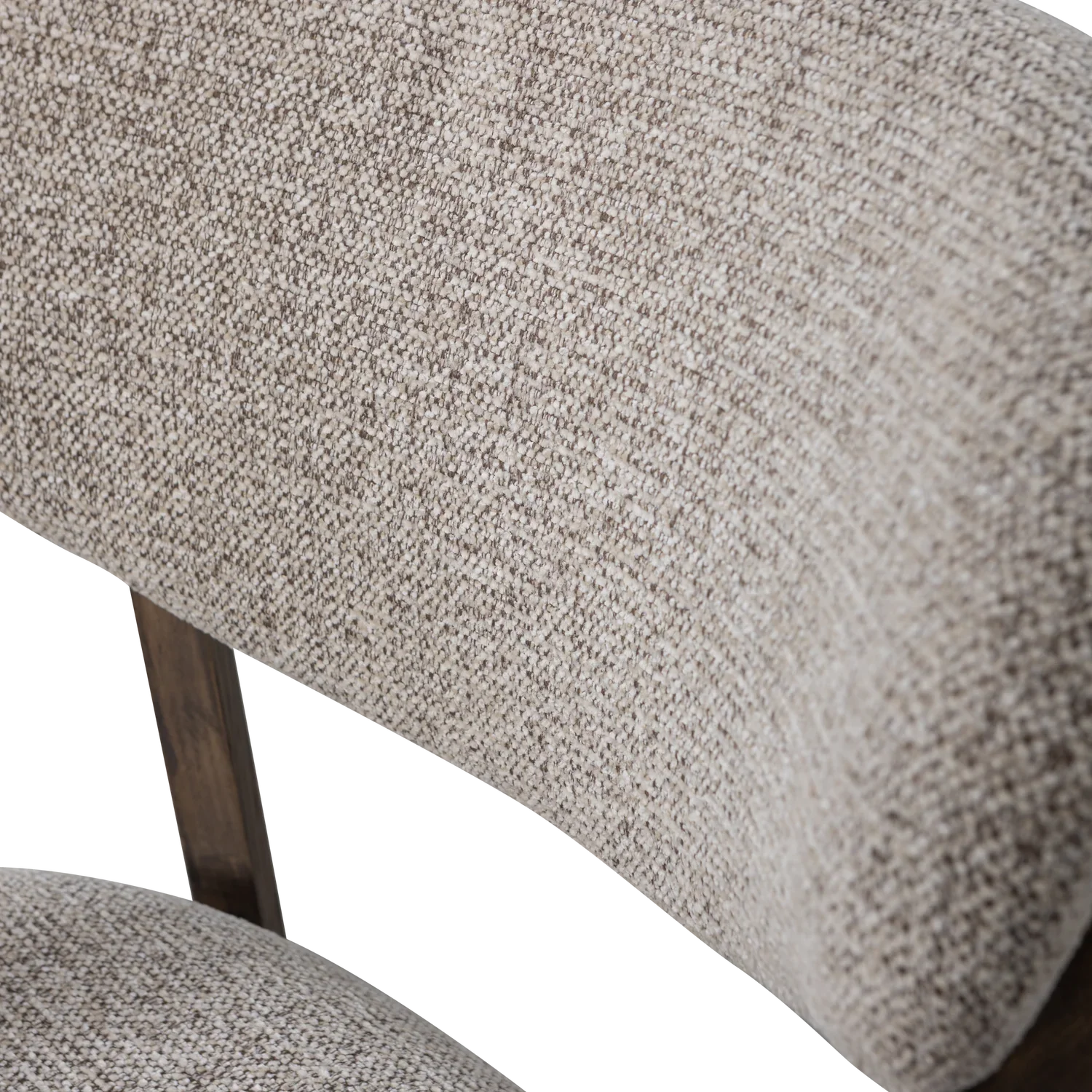 UDAR ARMCHAIR NATURAL WITH WOODEN FRAME DARK BROWN