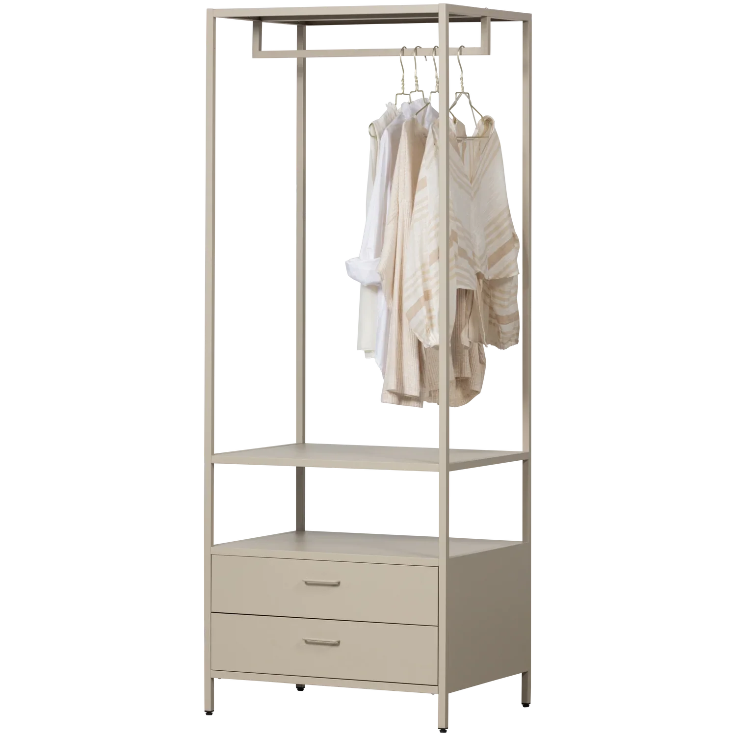 FERRIS OPEN WARDROBE 70 CM METAL SAND