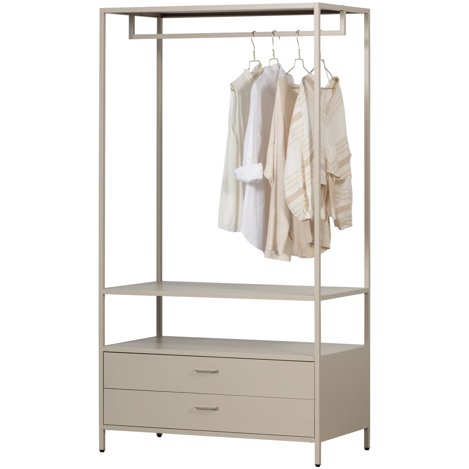 FERRIS OPEN WARDROBE 100 CM METAL SAND