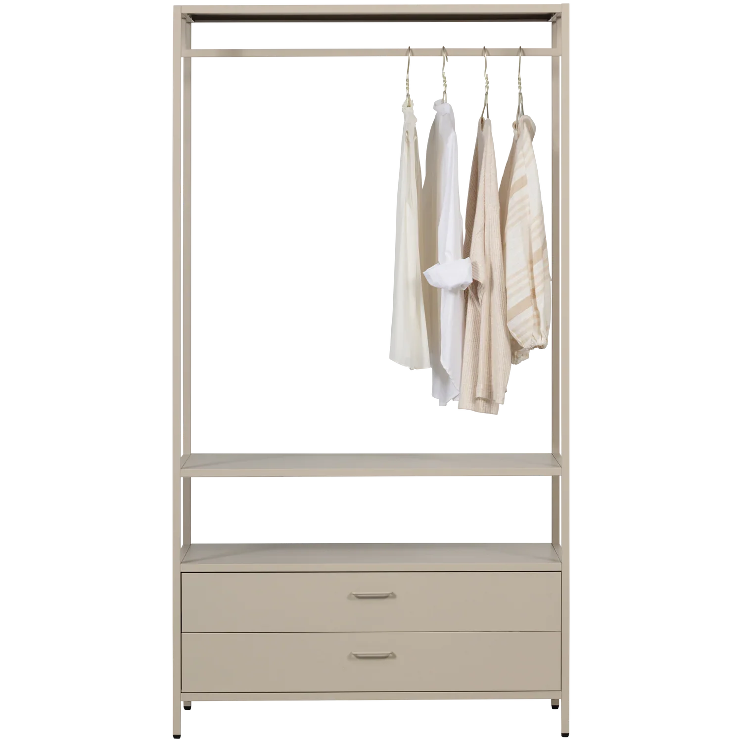 FERRIS OPEN WARDROBE 100 CM METAL SAND