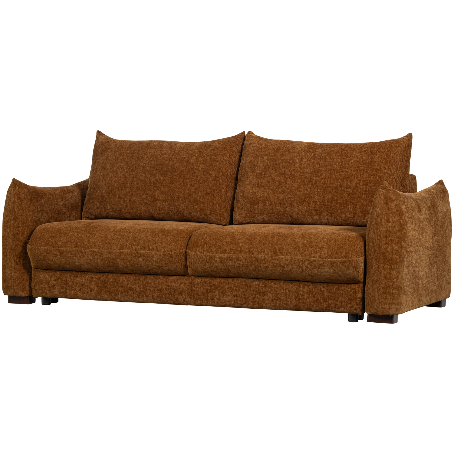 JONNE 3-SEATER SLEEPING SOFA CHENILLE BROWN