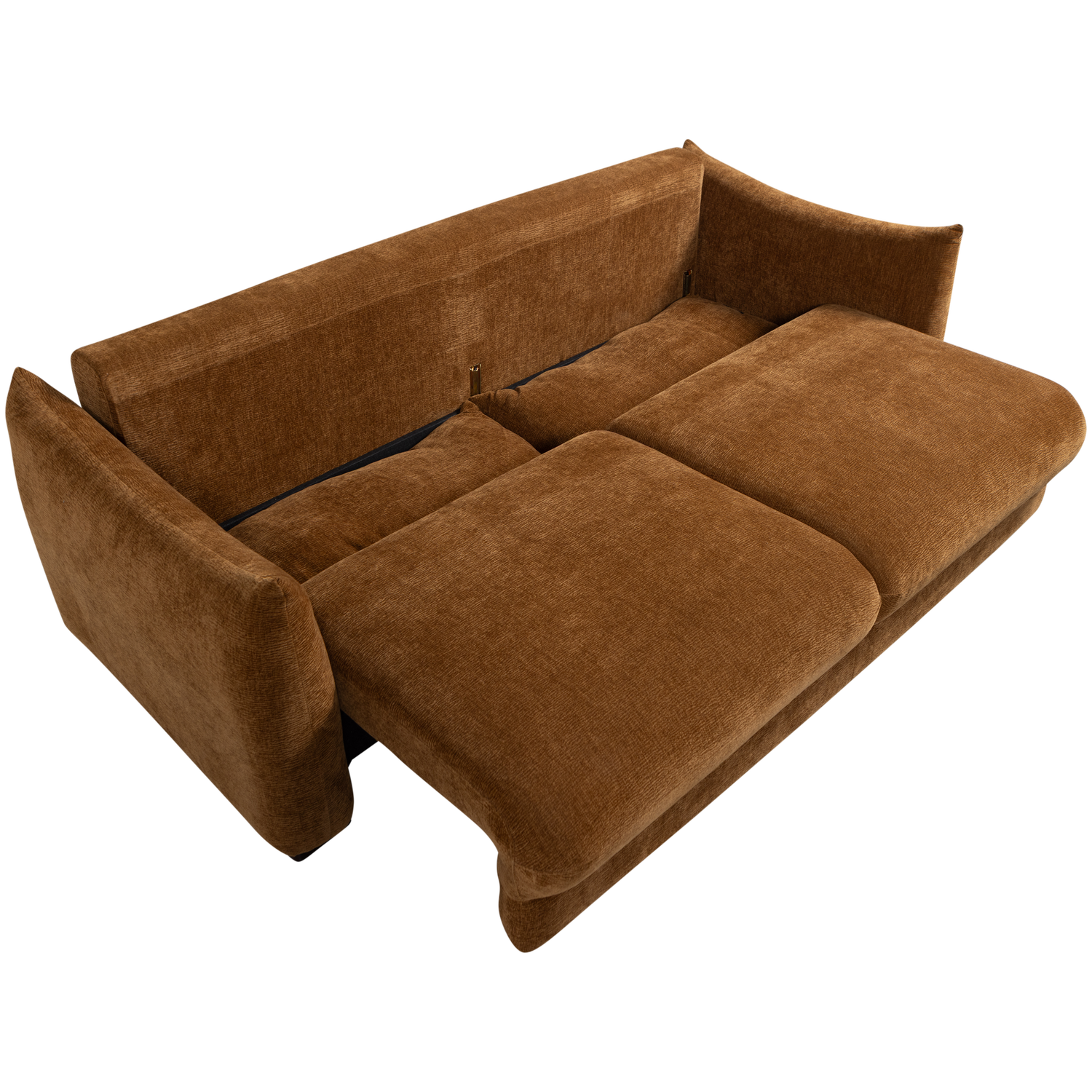 JONNE 3-SEATER SLEEPING SOFA CHENILLE BROWN