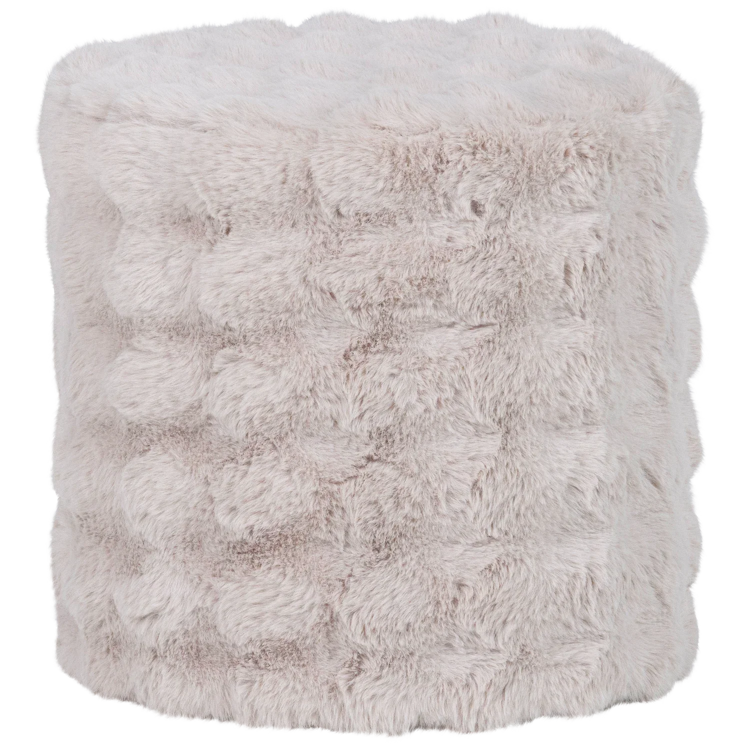 OLVEN POUF HIGH FLUFFY FABRIC NATURAL