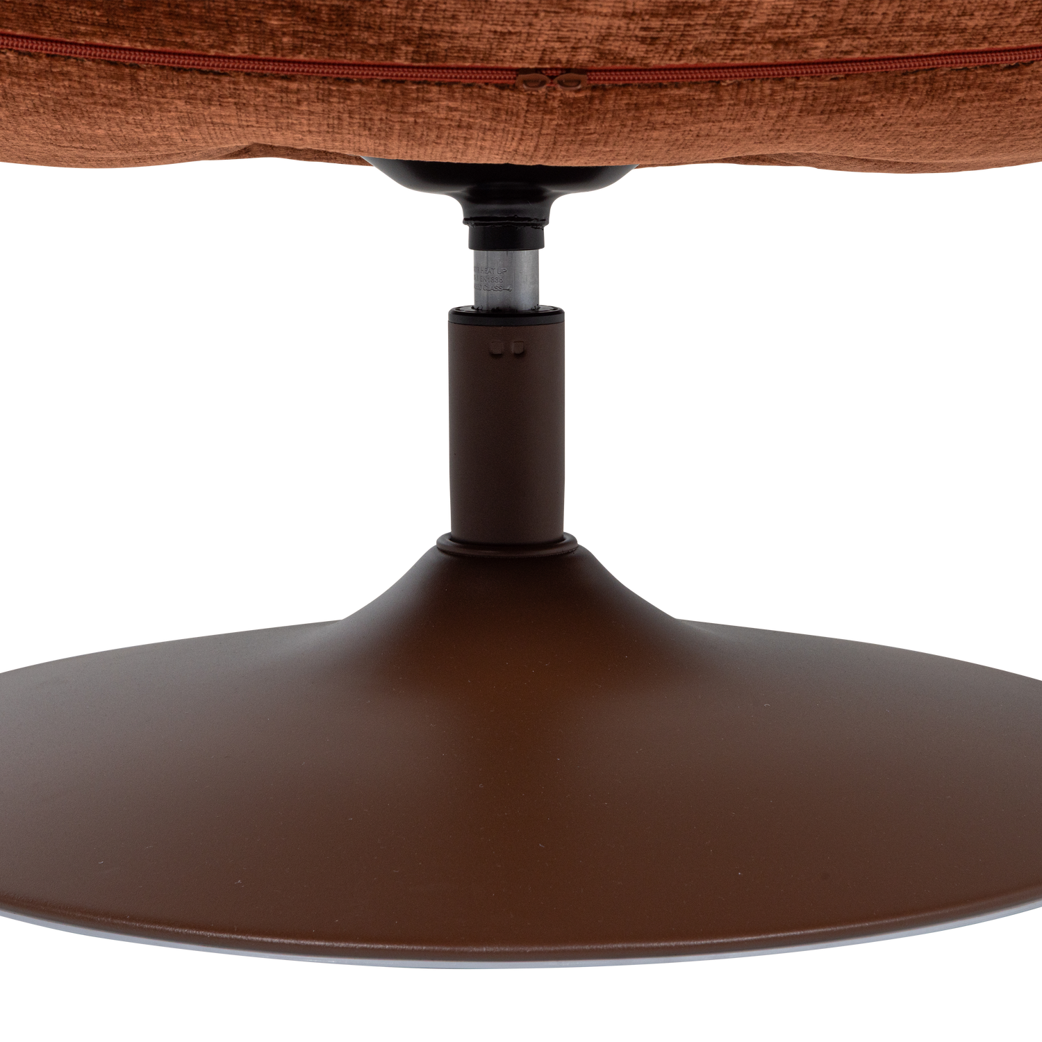 ELVI SWIVEL ARMCHAIR CHENILLE TEXTURED RUST BROWN