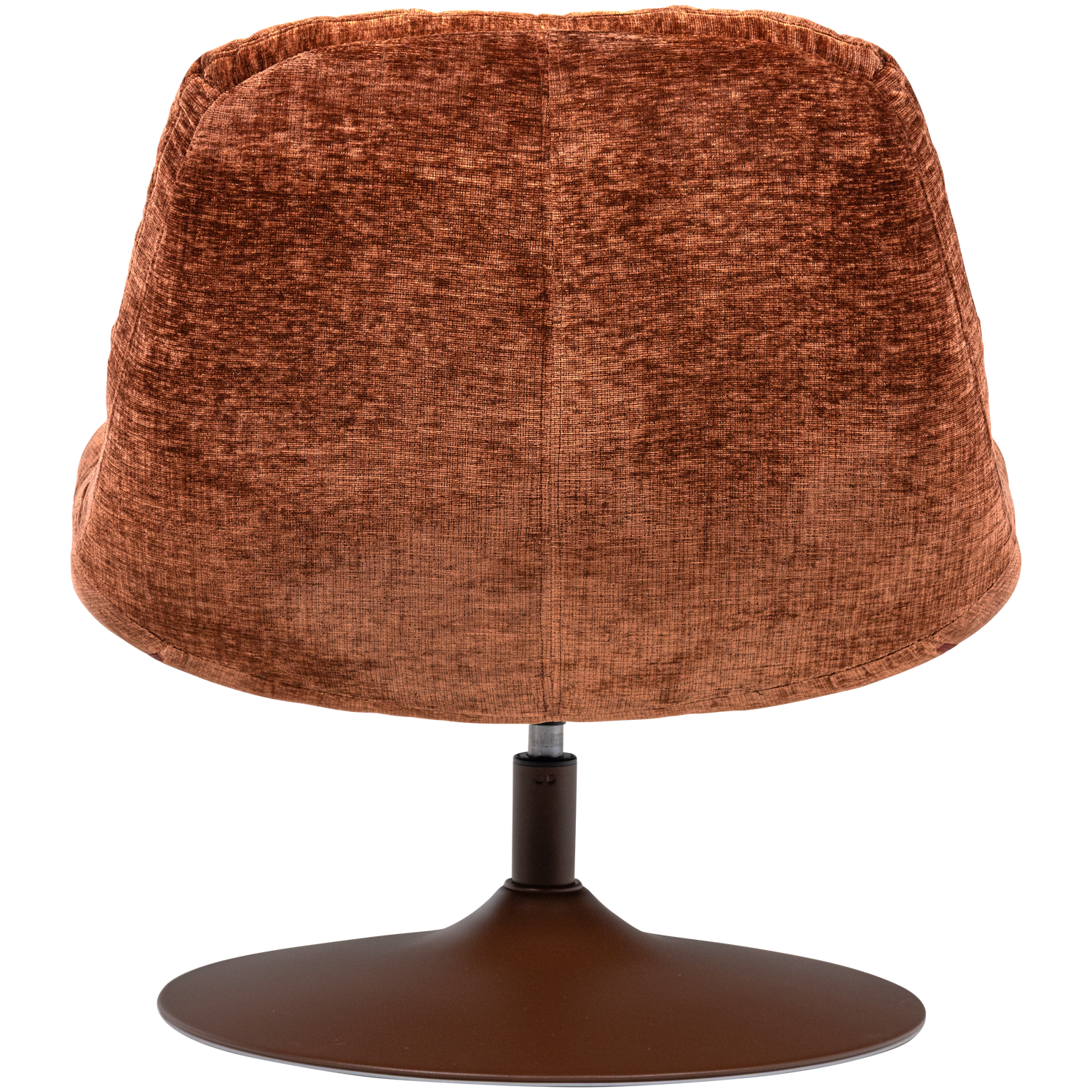 ELVI SWIVEL ARMCHAIR CHENILLE TEXTURED RUST BROWN