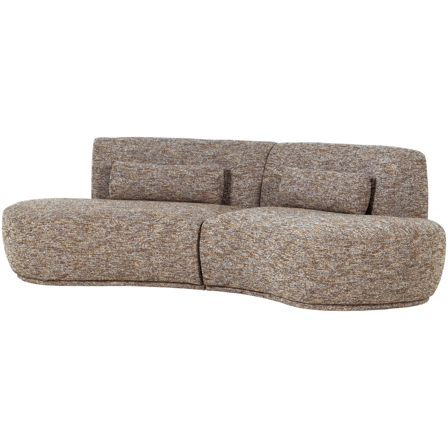 BATAVIER HALF ROUND SOFA 4-SEATER LIGHT BROWN MELANGE