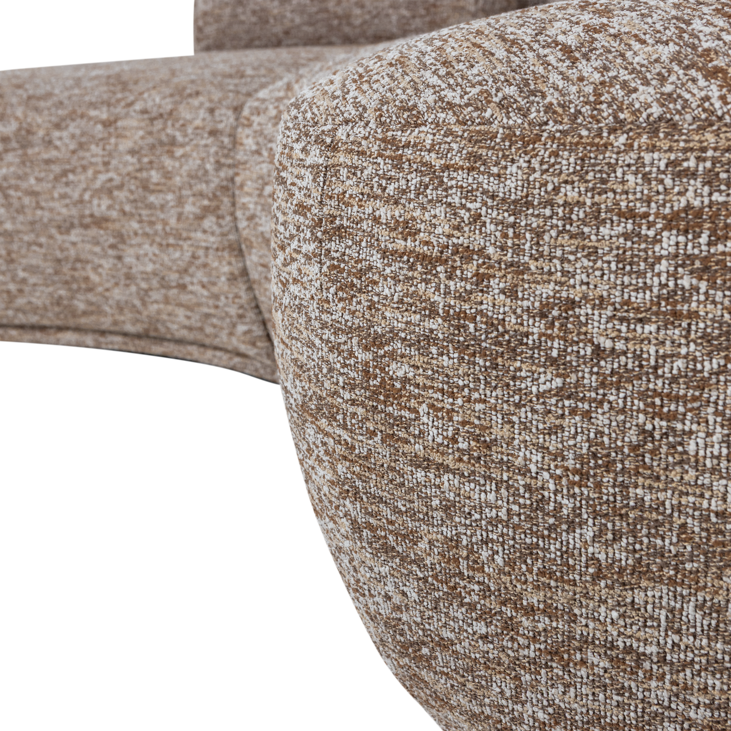 BATAVIER HALF ROUND SOFA 4-SEATER LIGHT BROWN MELANGE