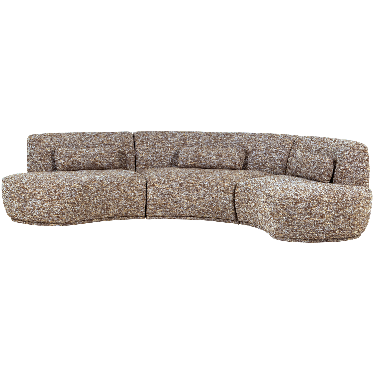 BATAVIER HALF ROUND SOFA 6-SEATER LIGHT BROWN MELANGE