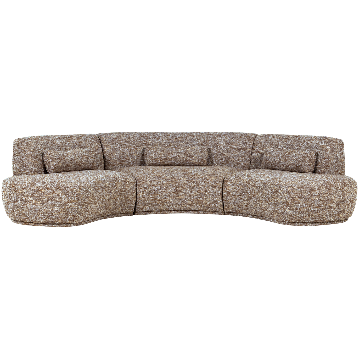 BATAVIER HALF ROUND SOFA 6-SEATER LIGHT BROWN MELANGE