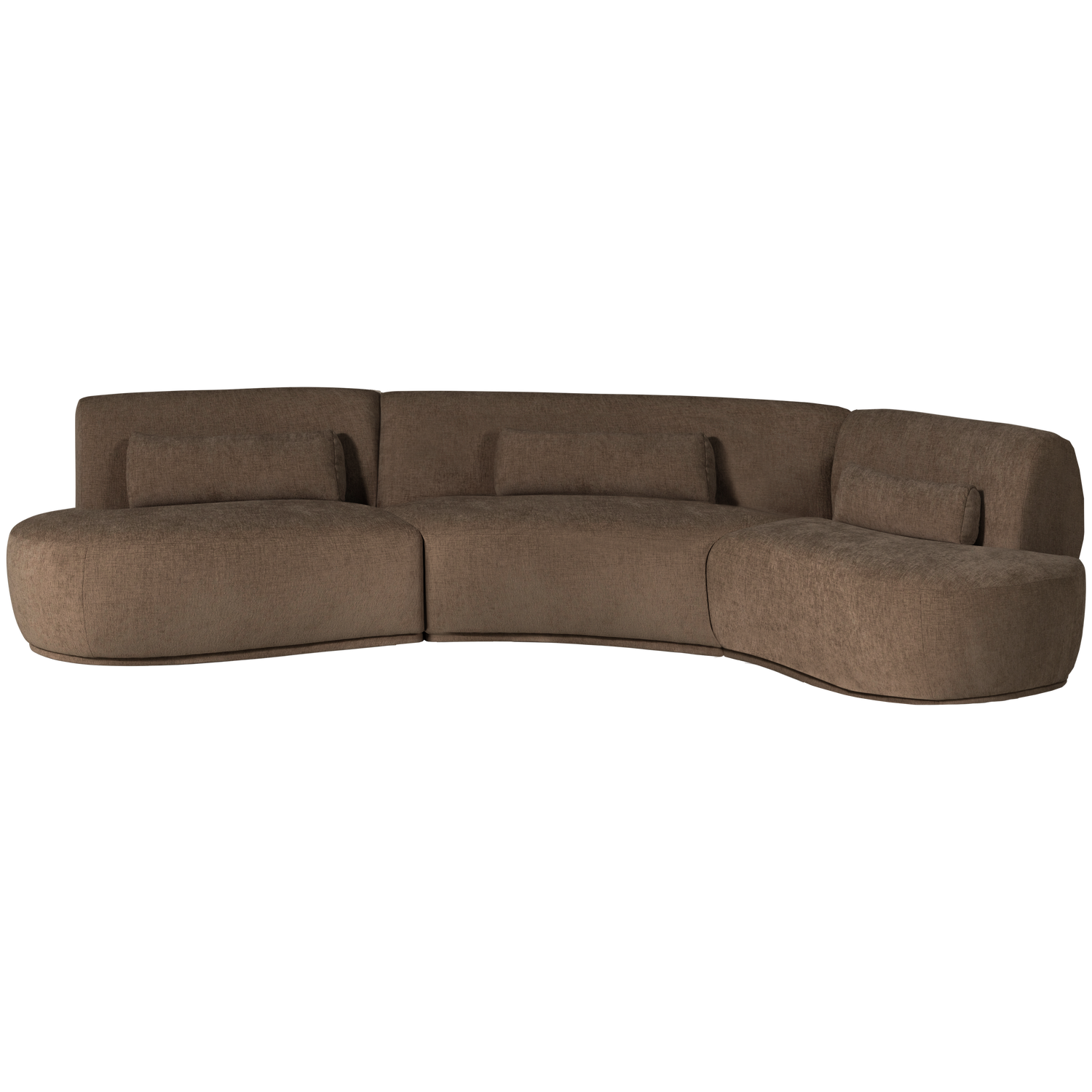 WOOOD canapea mare BATAVIER HALF | 100% Pes | Maro | 74x320x176 cm