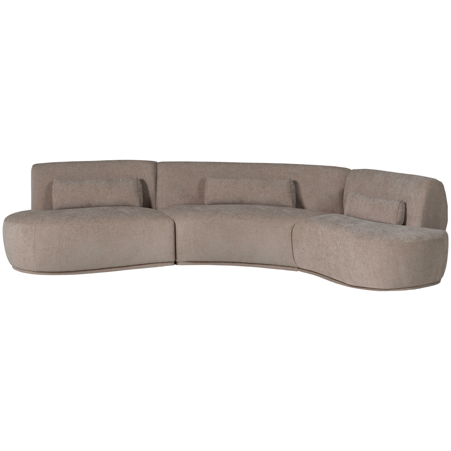 WOOOD canapea mare BATAVIER HALF | 100% Pes | Nisipiu | 74x320x176 cm