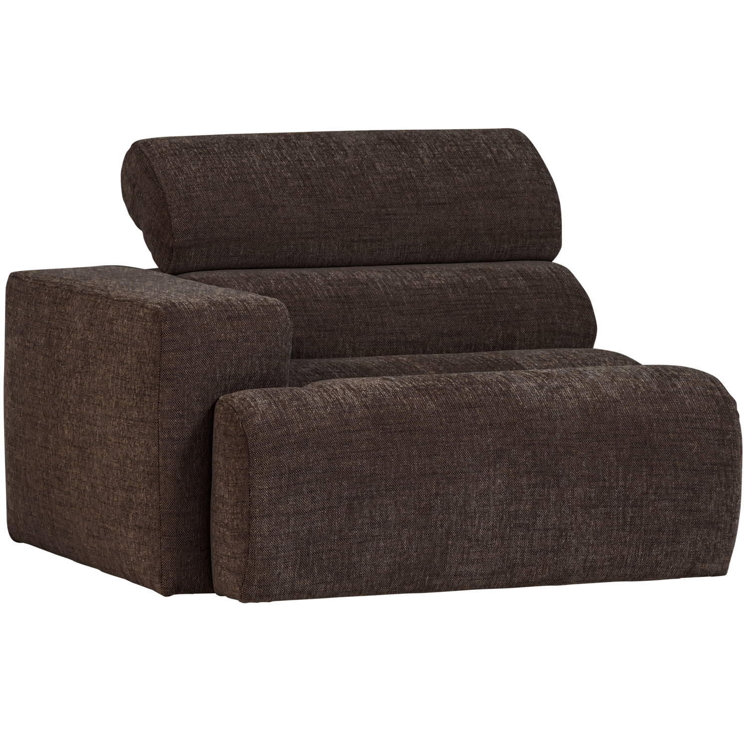 WOOOD canapea modulara NOVI 1-SEATER ELEMENT | 100% Pes | Maro inchis | 86x109x113 cm