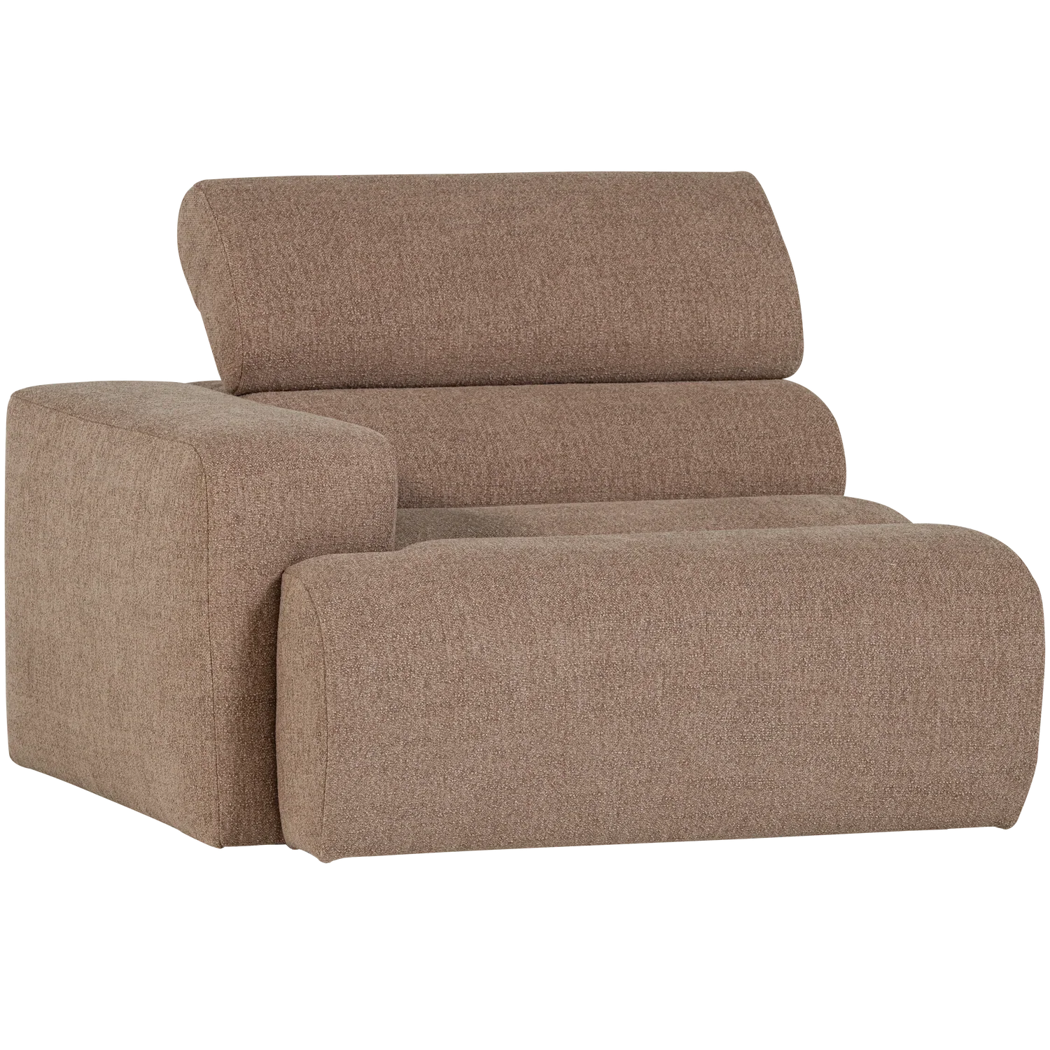 NOVI 1-SEATER ELEMENT ARM LEFT BOUCLE TAUPE