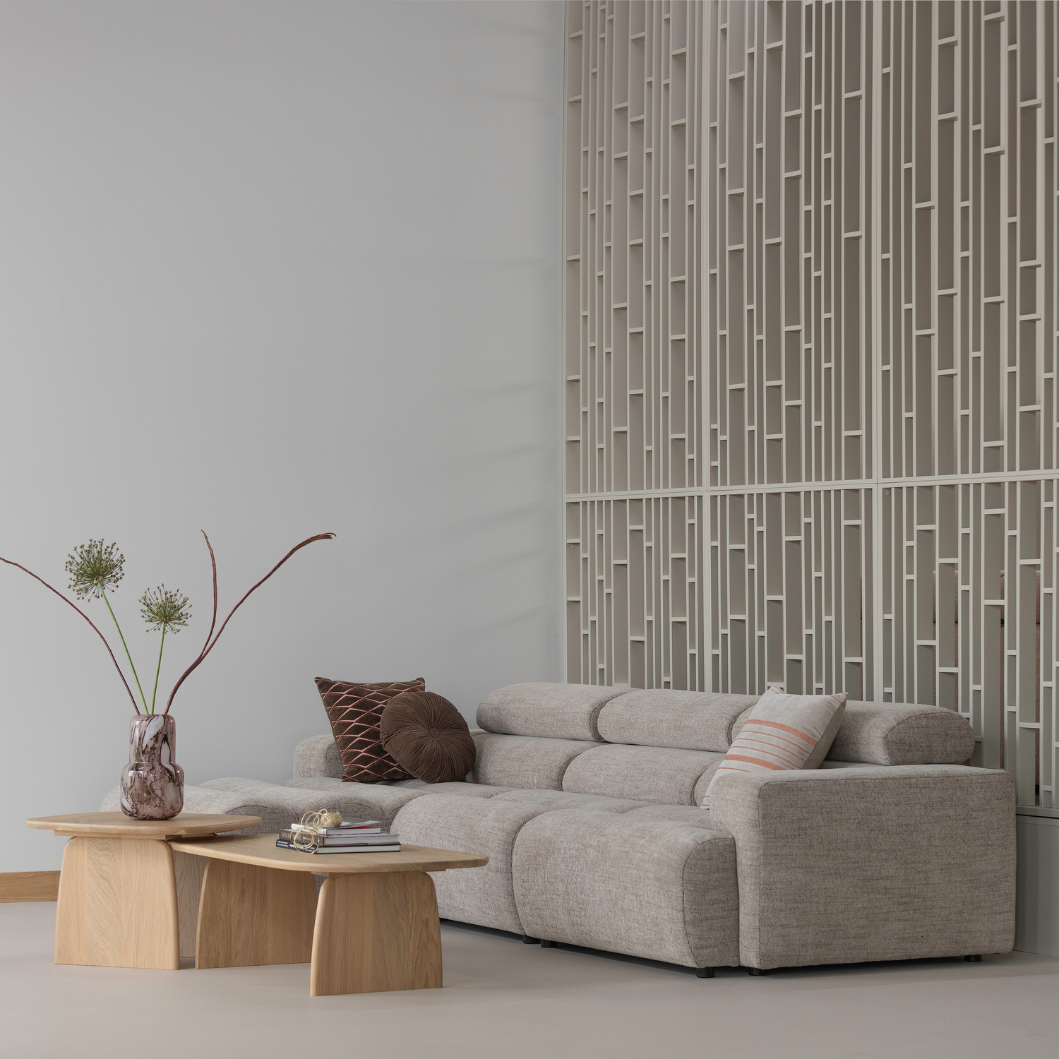 WOOOD canapea modulara NOVI CHAISE LONGUE ELEMENT | 100% Pes | Natural | 86x109x173 cm
