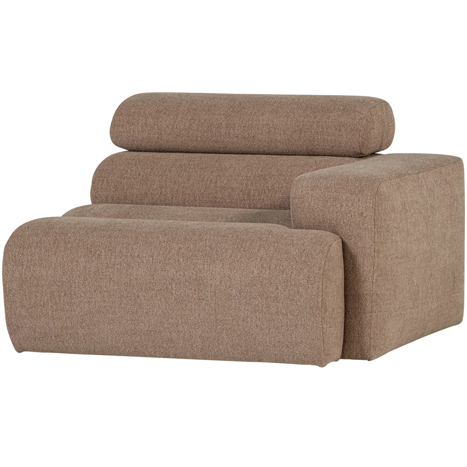 NOVI 1-SEATER ELEMENT ARM RIGHT BOUCLE TAUPE