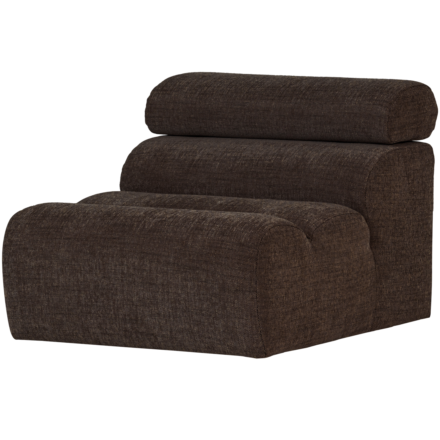 WOOOD canapea modulara NOVI 1-SEATER ELEMENT DARK | 100% Pes | Maro inchis | 86x82x113 cm