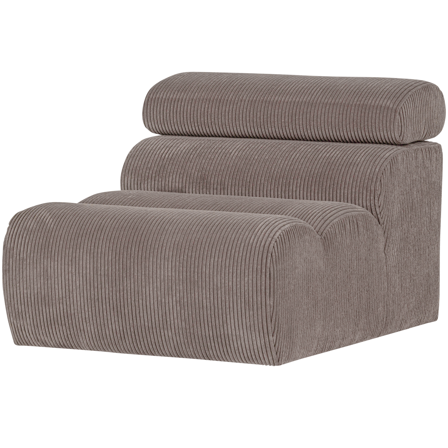WOOOD canapea modulara NOVI 1-SEATER ELEMENT RIB FABRIC | 88% Pes / 12% Pac | Nisipiu | 86x82x113 cm