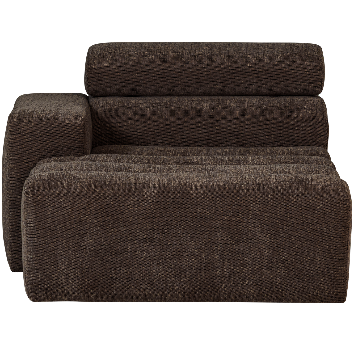 WOOOD canapea modulara NOVI CHAISE LONGUE ELEMENT | 100% Pes | Maro inchis | 86x109x173 cm