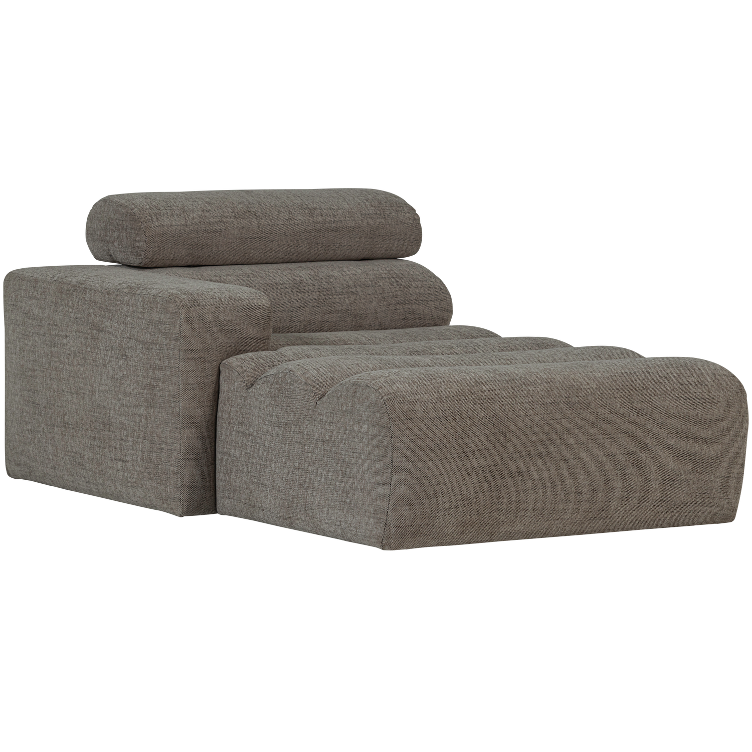 WOOOD canapea modulara NOVI CHAISE LONGUE ELEMENT | 100% Pes | Gri | 86x109x173 cm