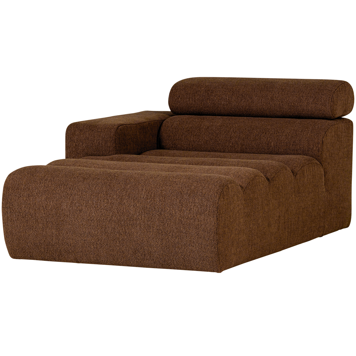 WOOOD canapea modulara NOVI CHAISE LONGUE ELEMENT | 100% Pes | Maro | 86x109x173 cm
