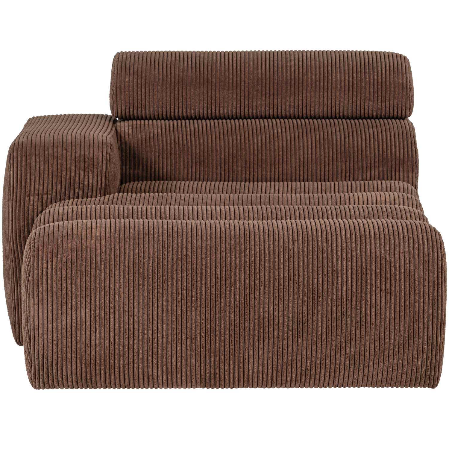 WOOOD canapea modulara NOVI CHAISE LONGUE ELEMENT | 88% Pes / 12% Pac | Maro | 86x109x173 cm