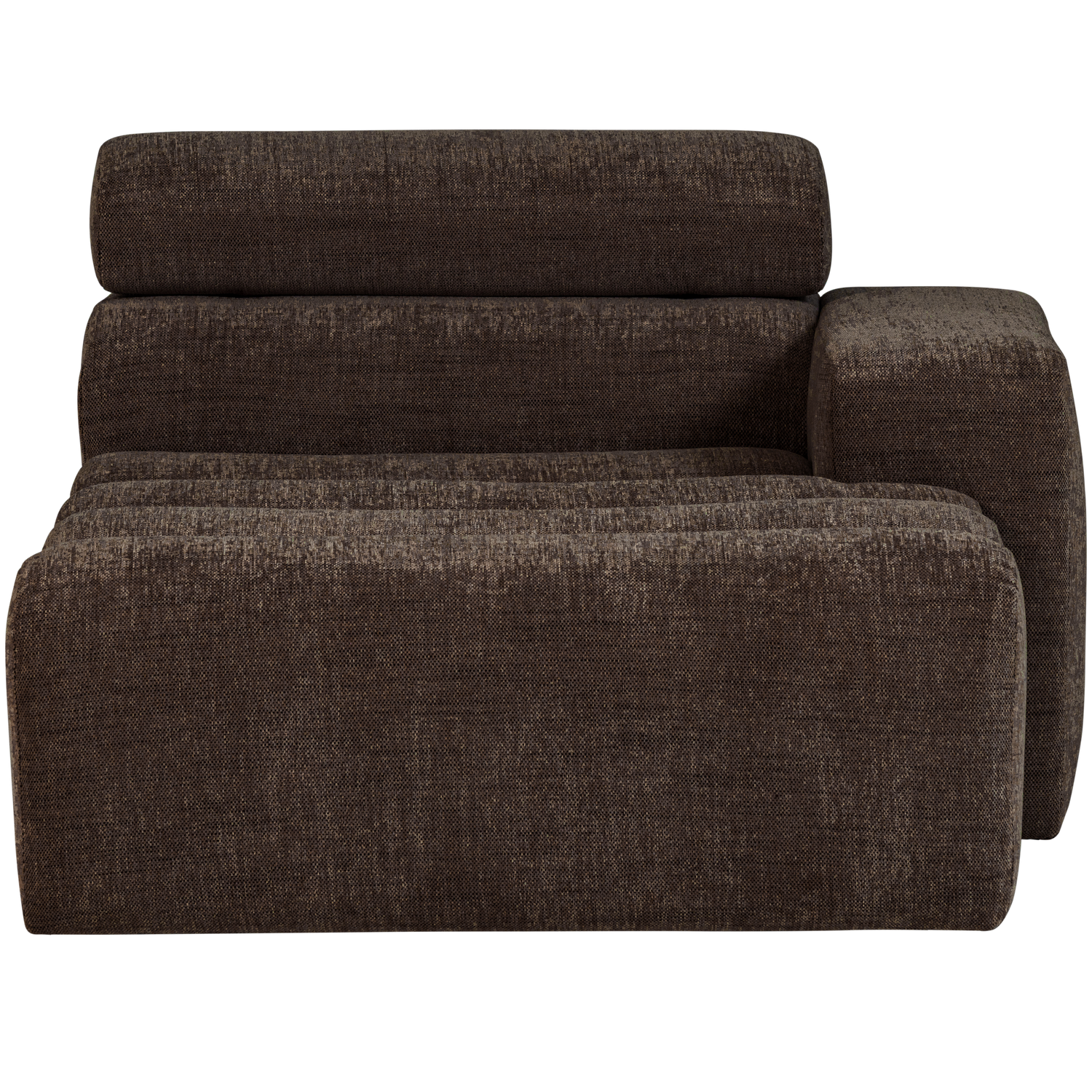 WOOOD canapea modulara NOVI CHAISE LONGUE ELEMENT | 100% Pes | Maro inchis | 86x109x173 cm