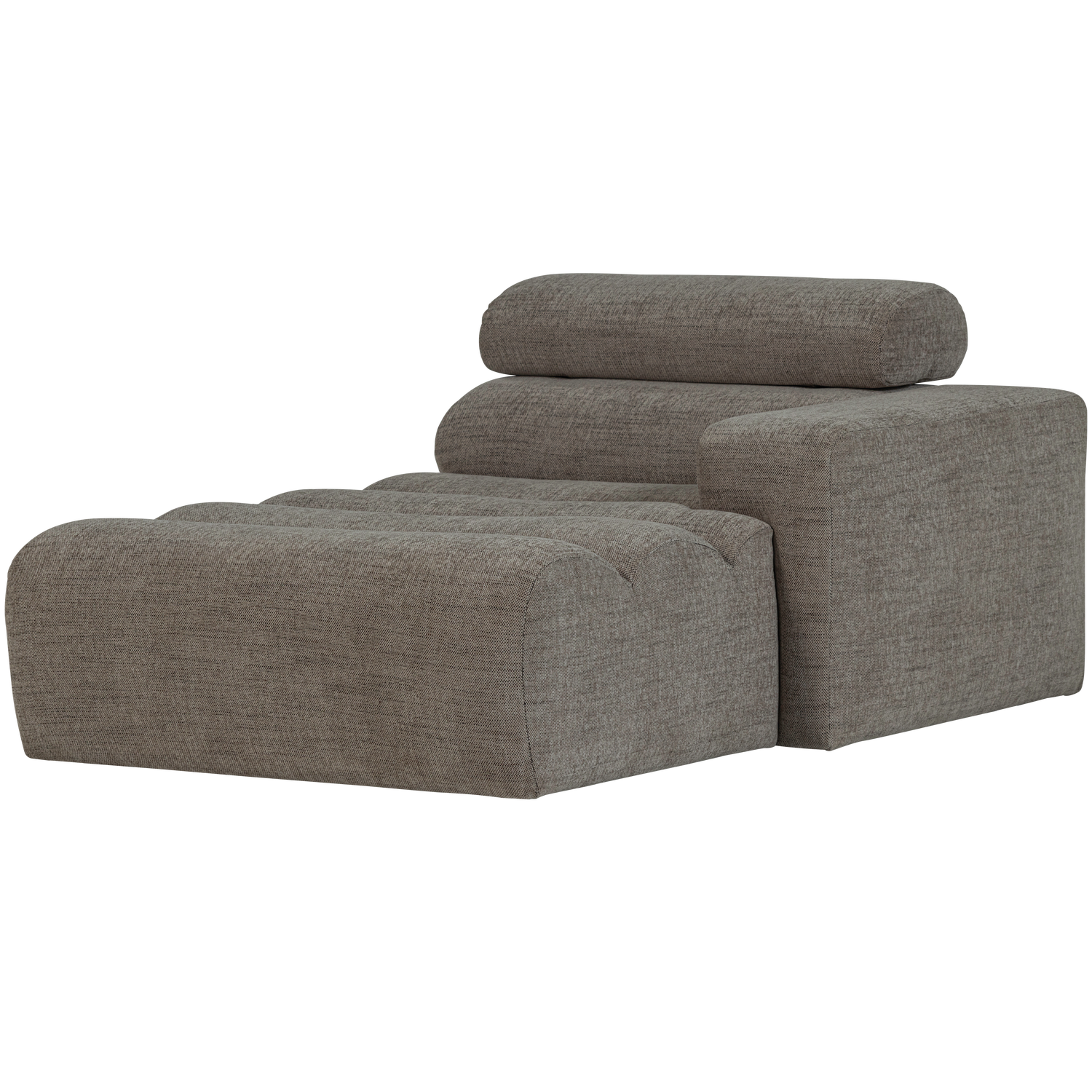WOOOD canapea modulara NOVI CHAISE LONGUE ELEMENT | 100% Pes | Gri | 86x109x173 cm