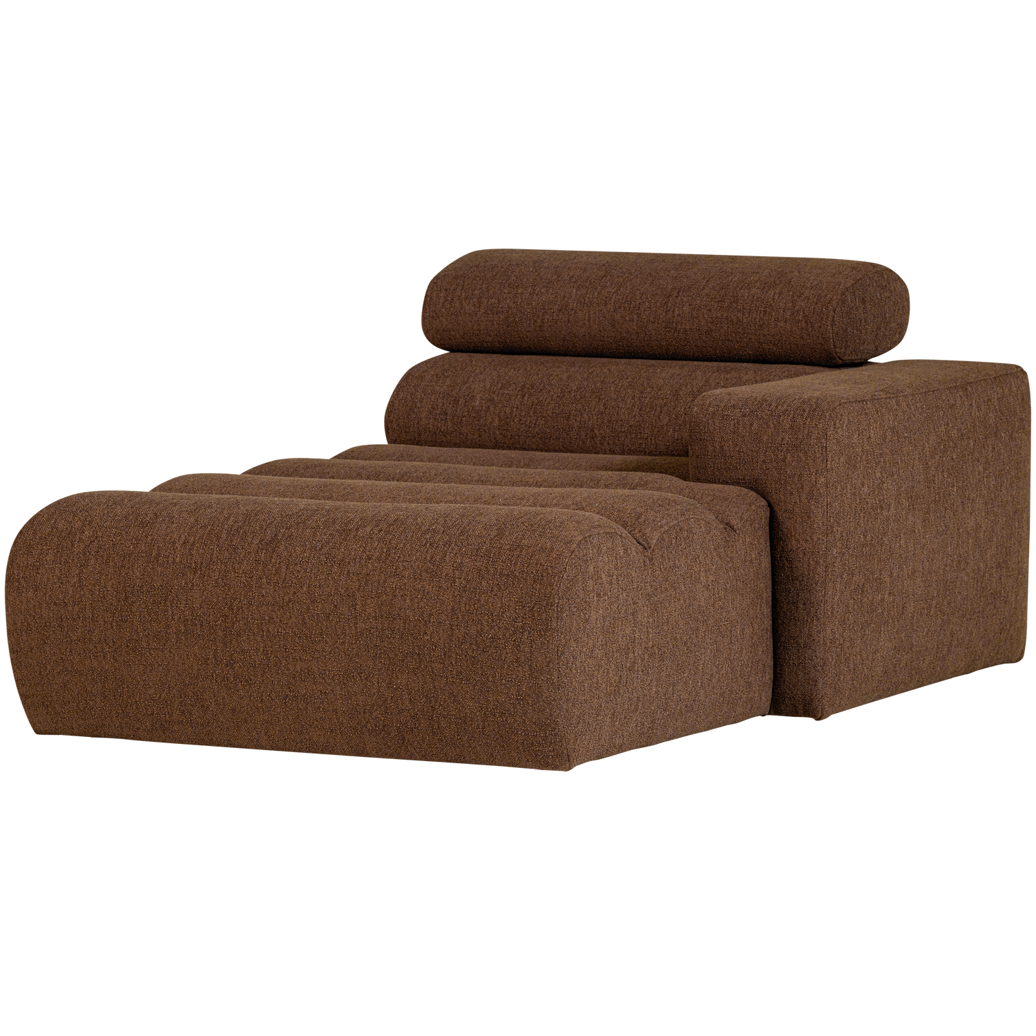 WOOOD canapea modulara NOVI CHAISE LONGUE ELEMENT | 100% Pes | Maro | 86x109x173 cm