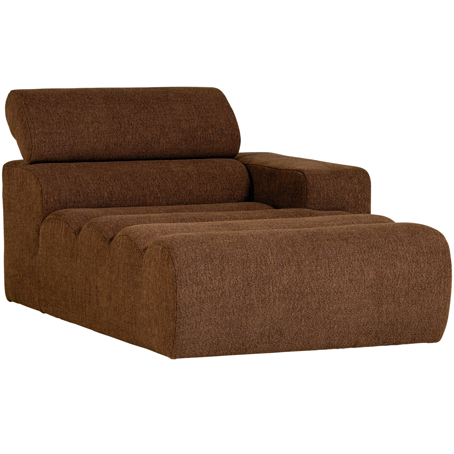WOOOD canapea modulara NOVI CHAISE LONGUE ELEMENT | 100% Pes | Maro | 86x109x173 cm